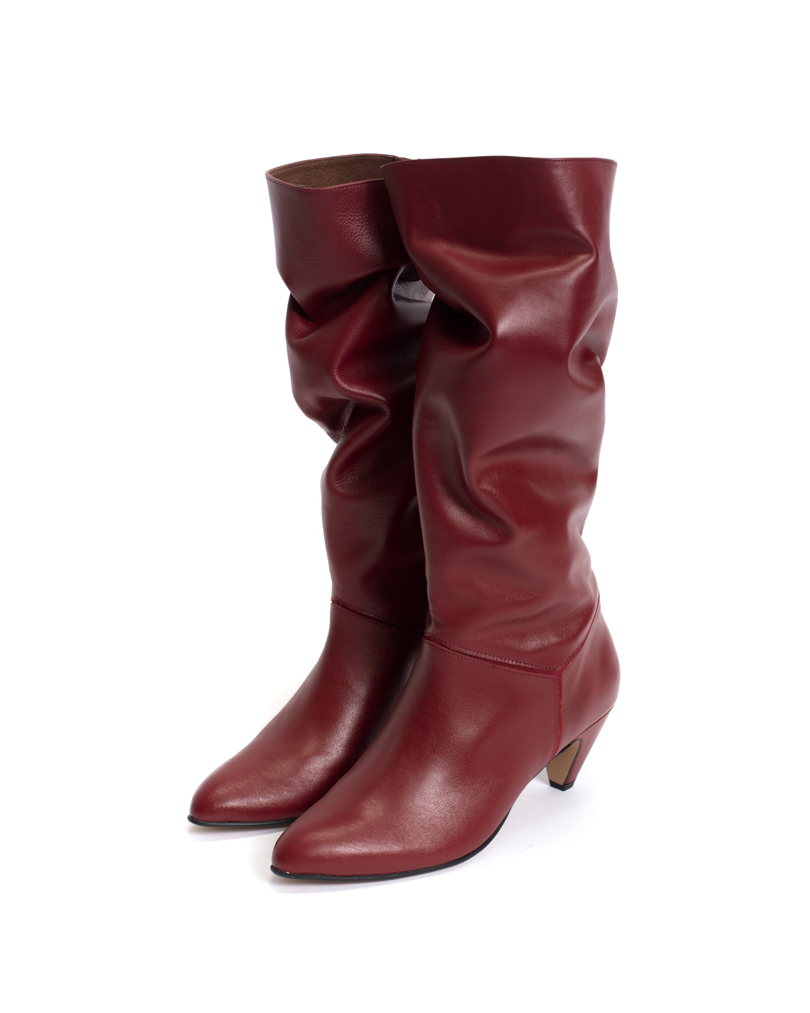 Jasmina 50 stiletto Soft calf & suede leather Pomegranate - Anonymous Copenhagen