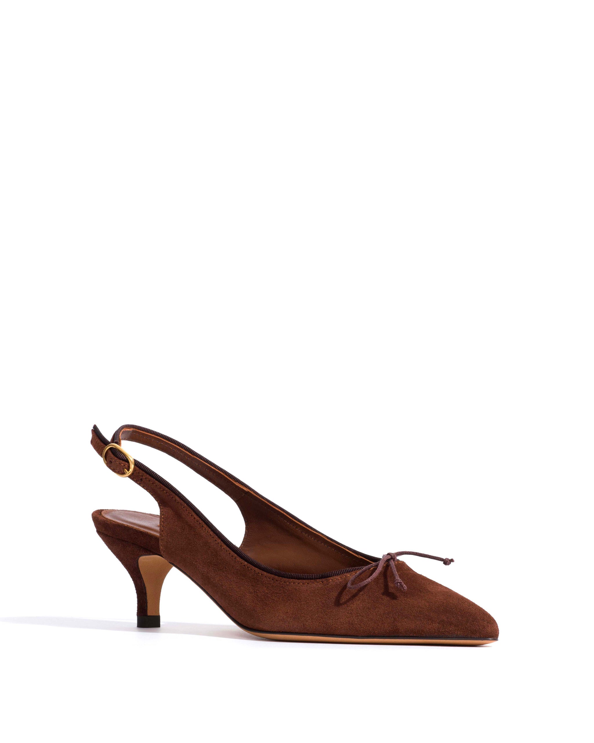 Kasy 50 kitten Calf suede Chocolate - Anonymous Copenhagen Heels