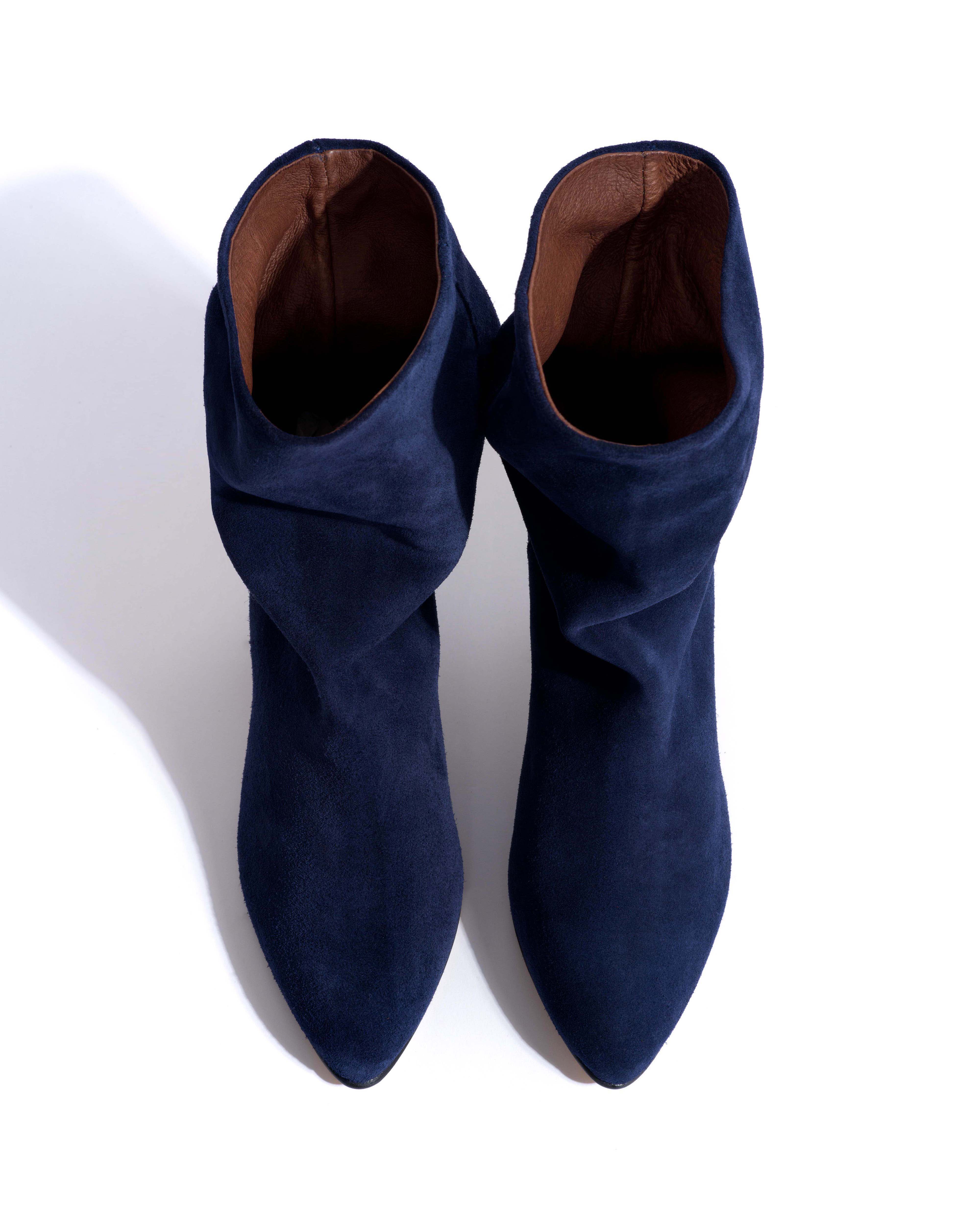 Vully 50 stiletto Calf suede Ink blue