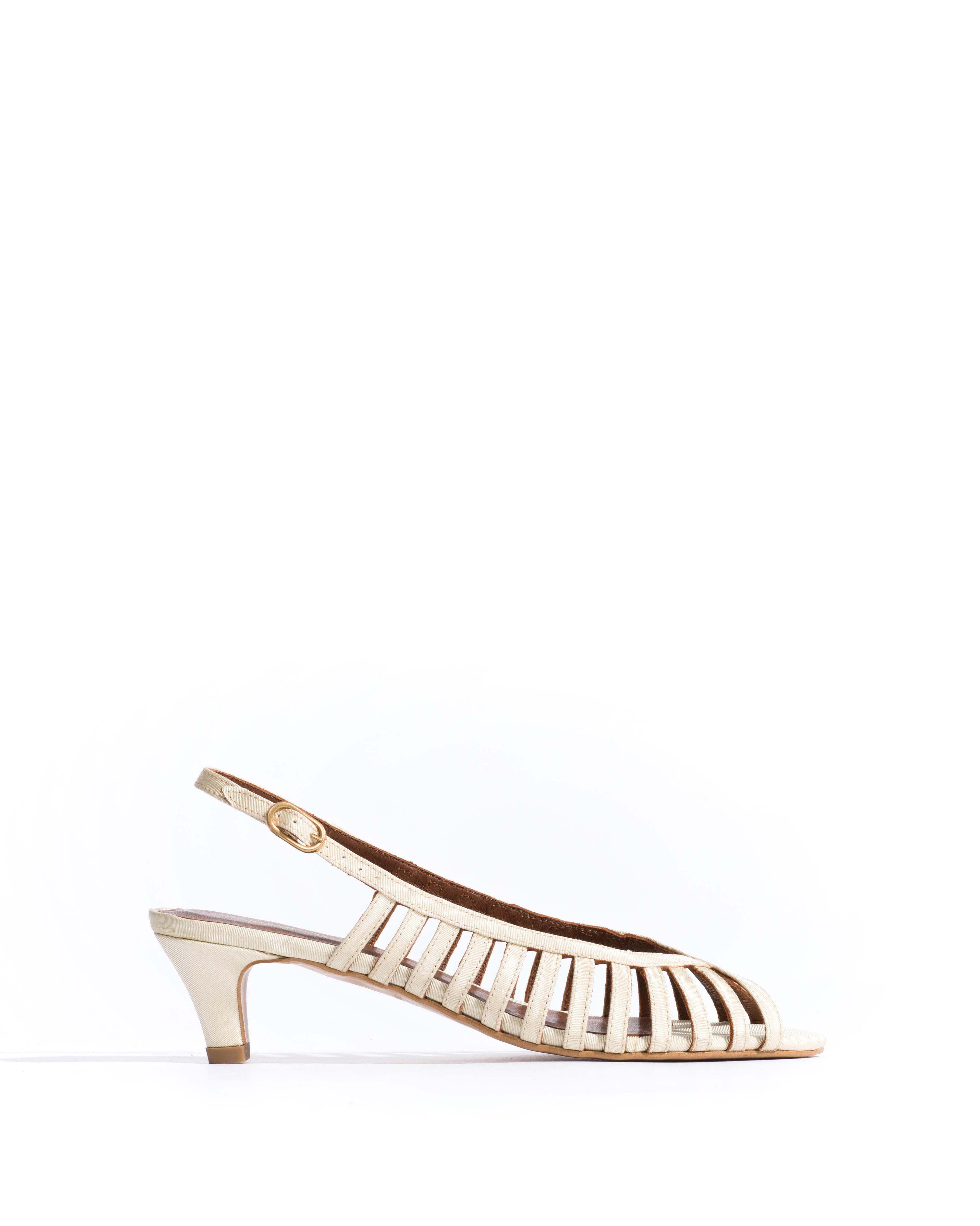 Carminho 40 stiletto Glossy moire Ivory