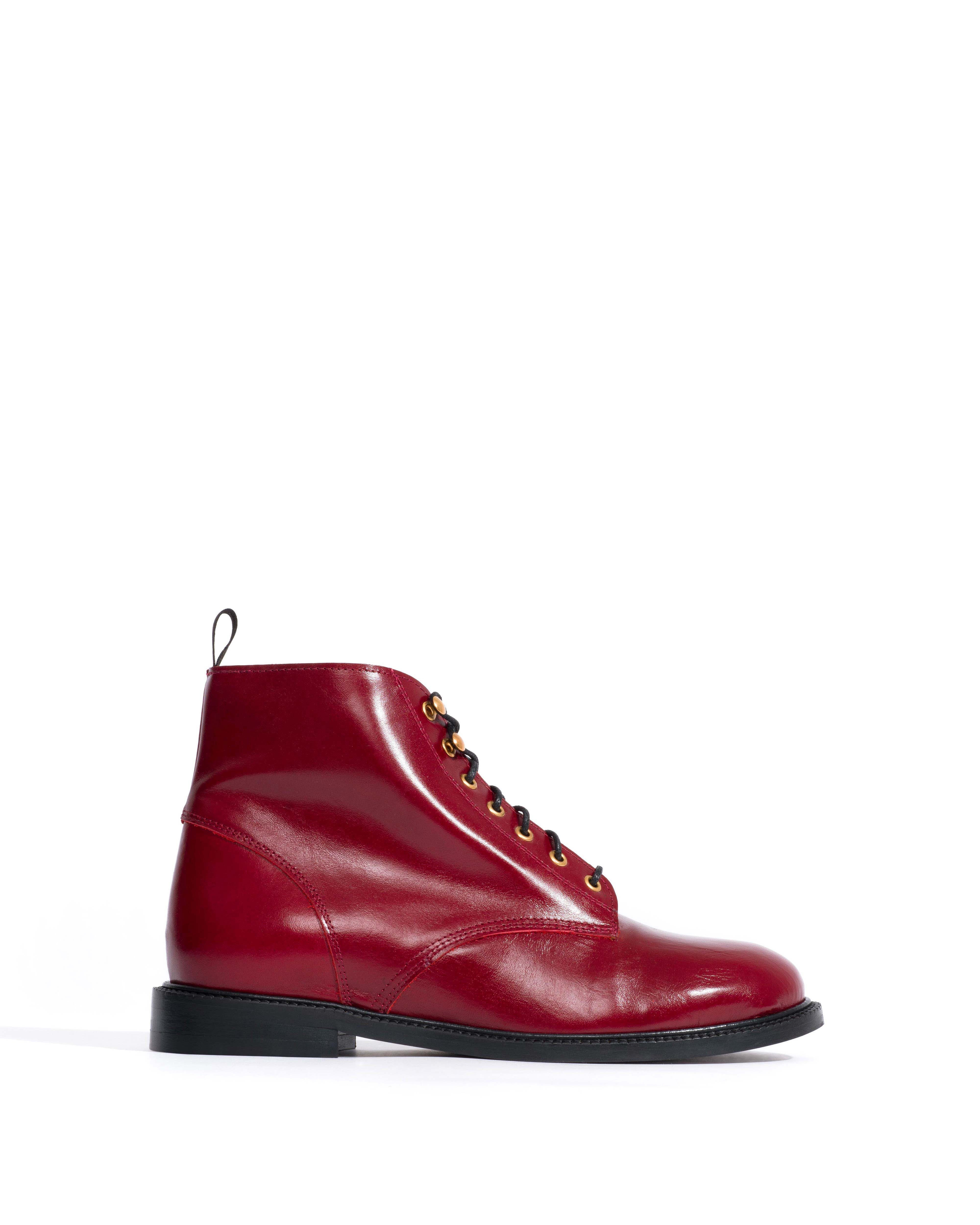 Valery Crinkled soft calf Pomegranate