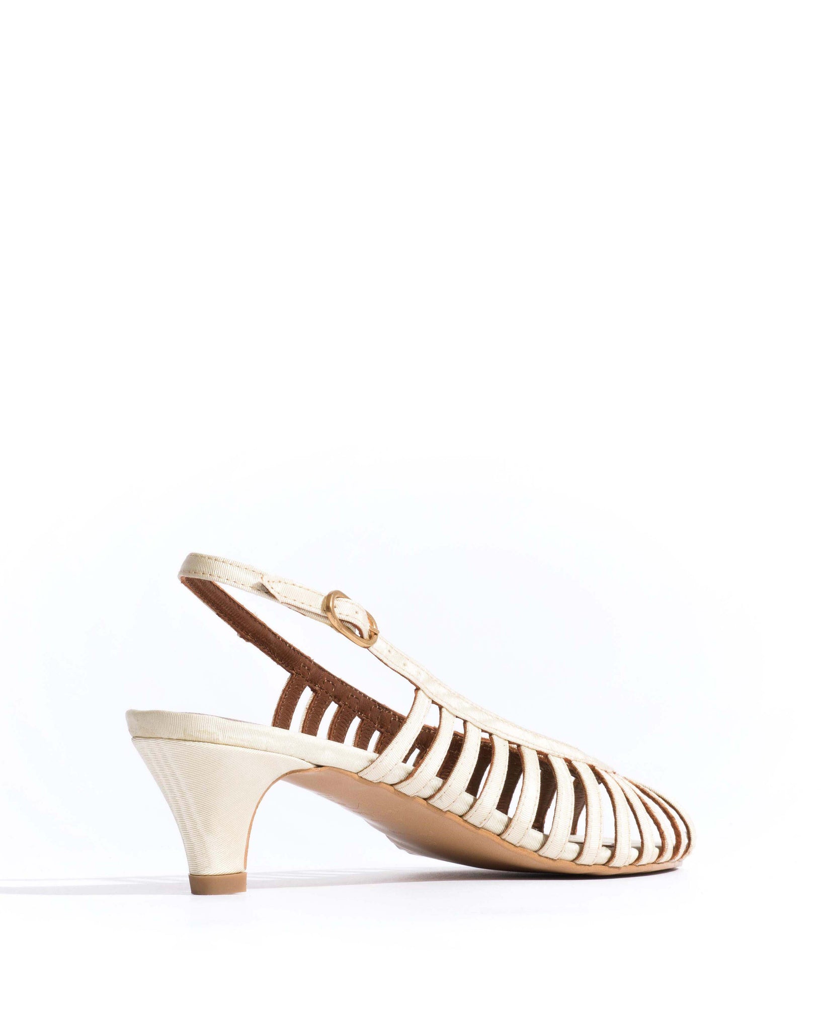 Carminho 40 stiletto Glossy moire Ivory - Anonymous Copenhagen Heels