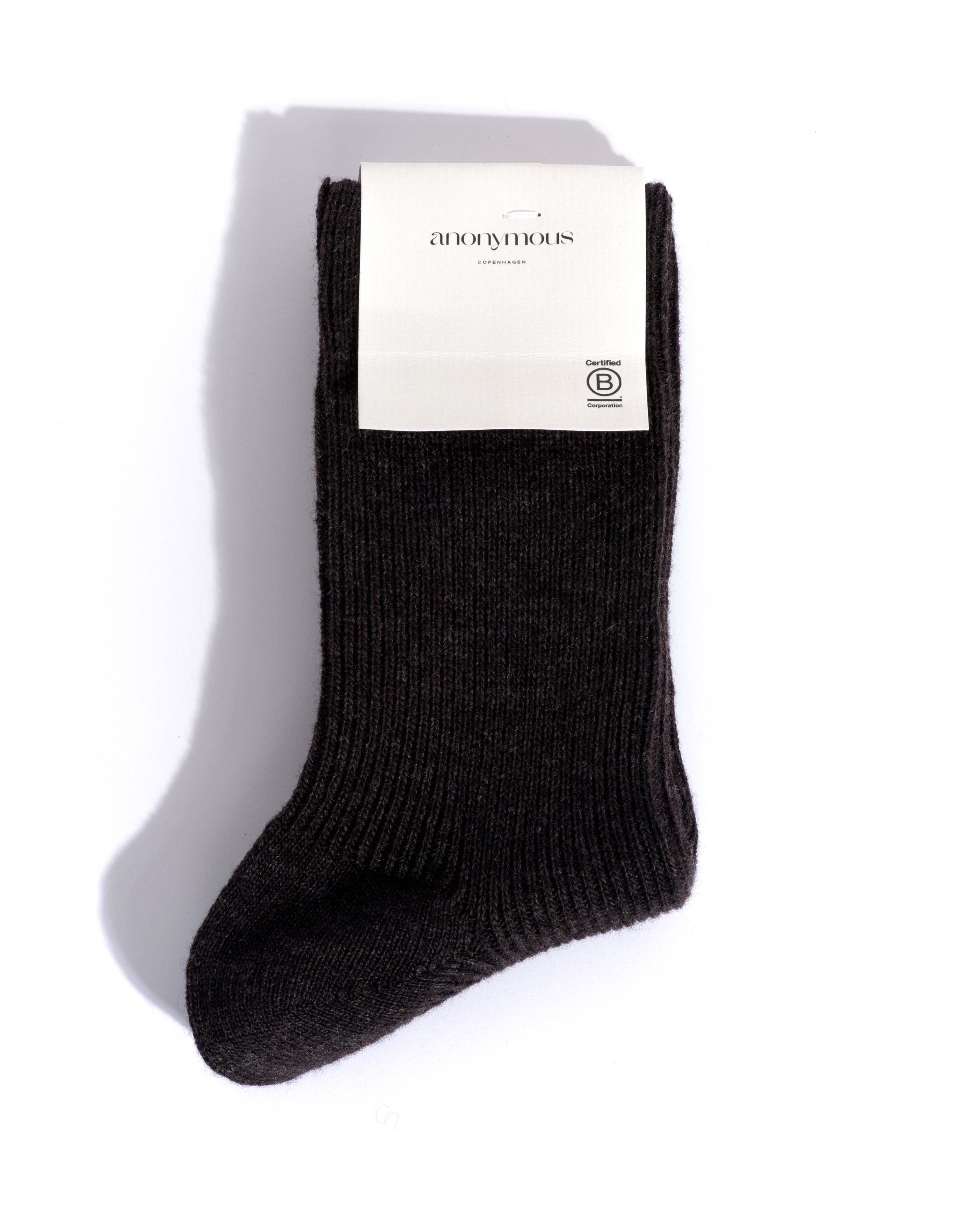 Lanai cashmere socks 70% wool 30% cashmere Espresso brown
