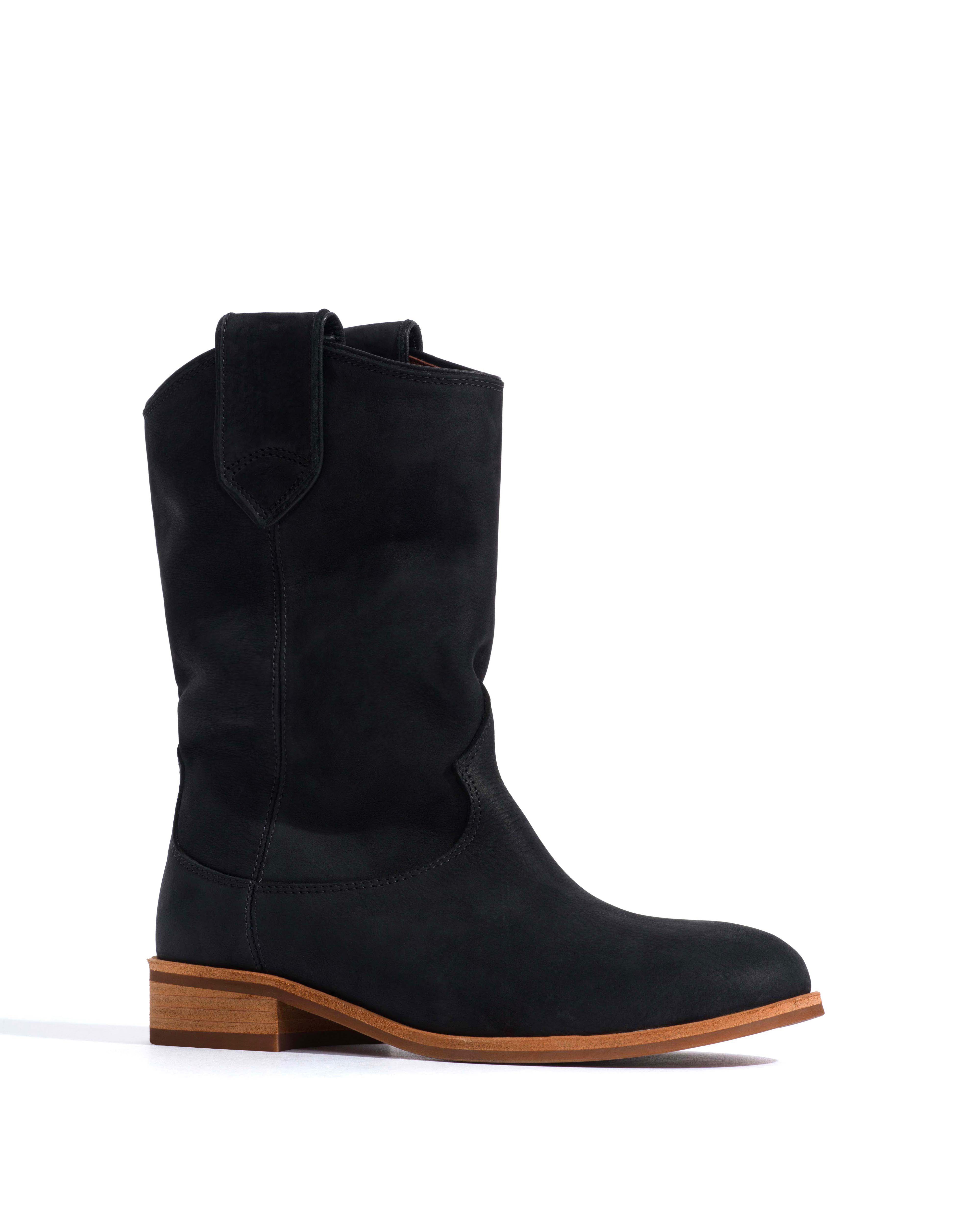 Claudia Soft nubuck calf Black