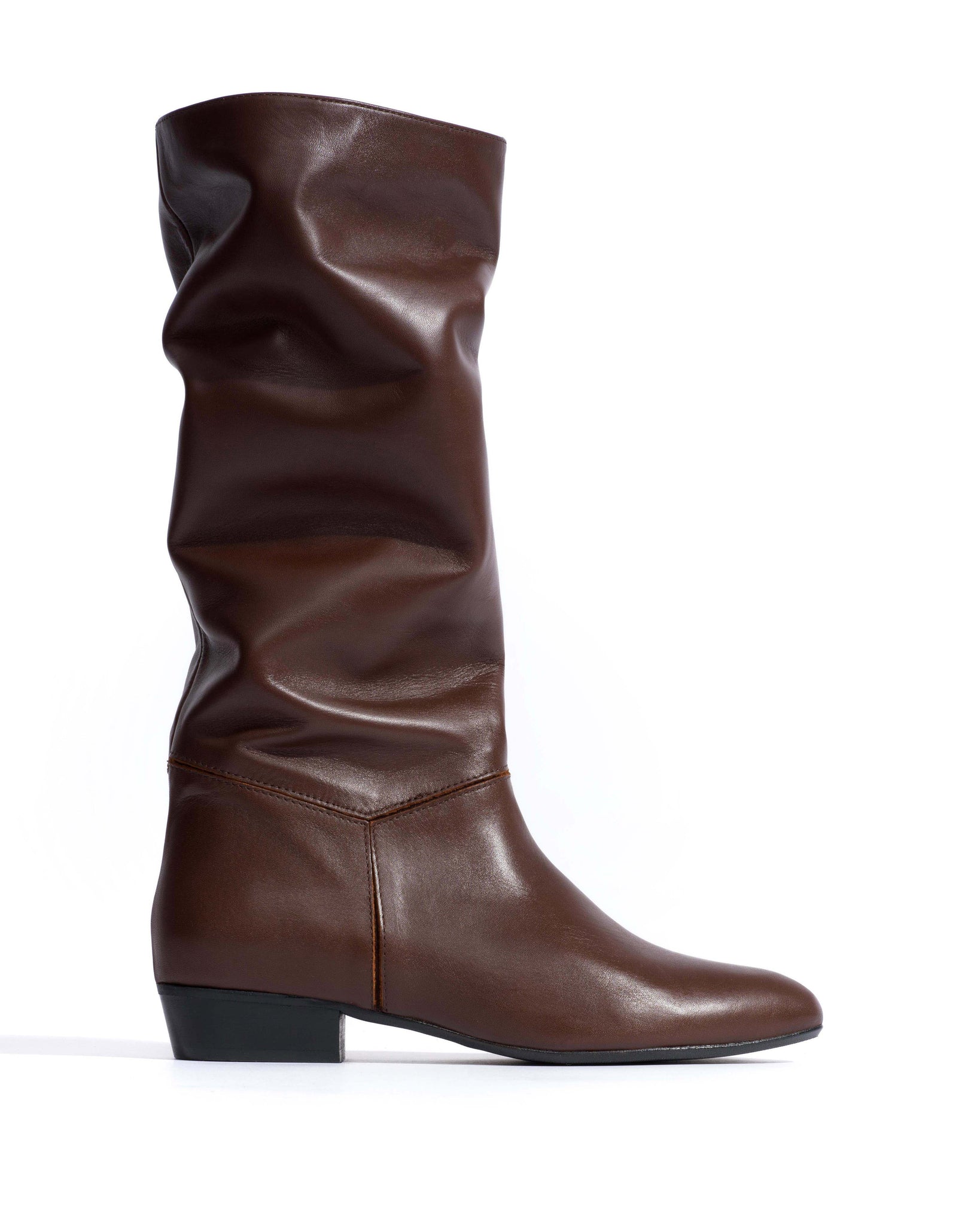 Jasmina 20 Soft calf & suede leather Chocolate - Anonymous Copenhagen High shaft boots