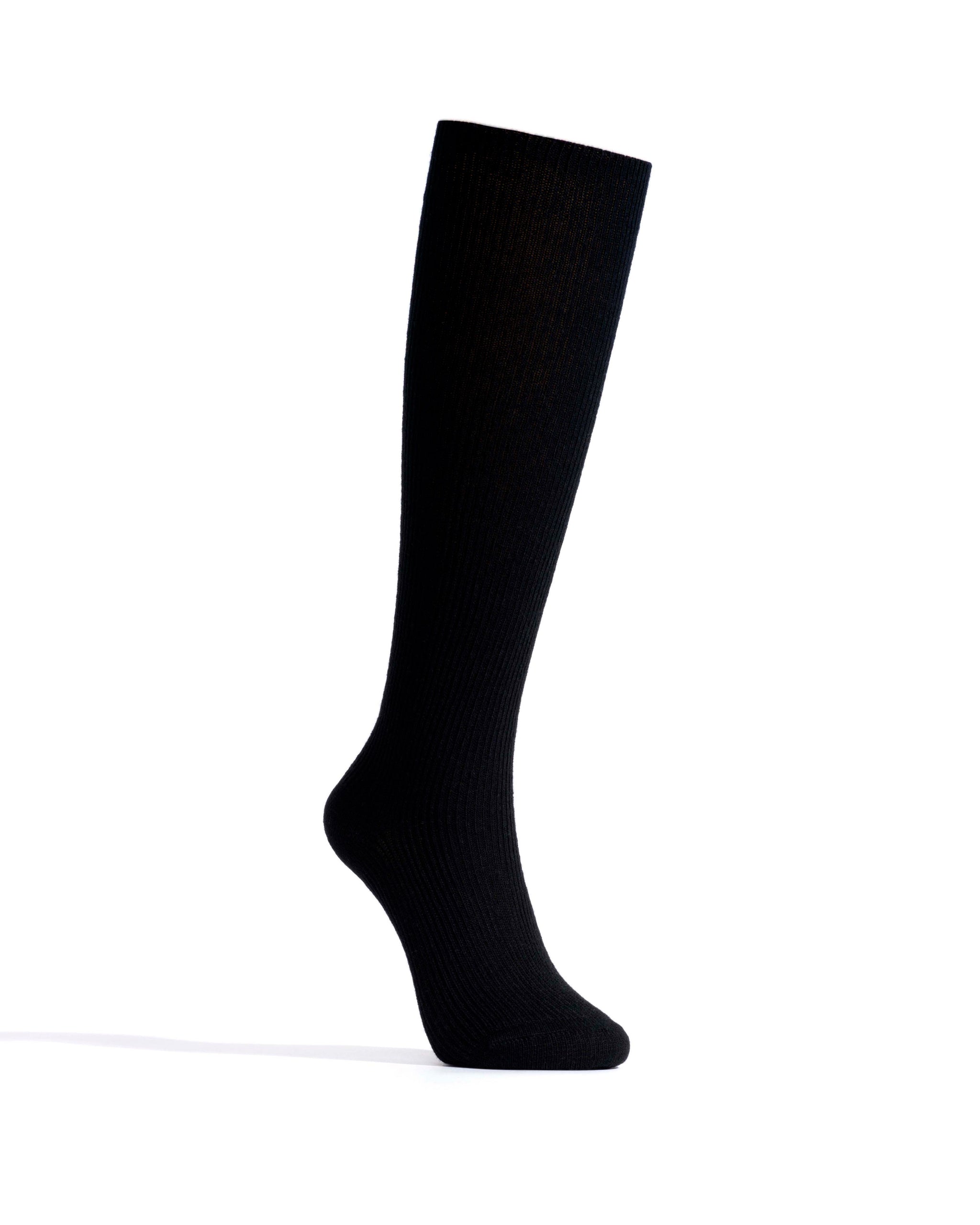 Lanai knee-high cashmere socks 70% wool 30% cashmere Black