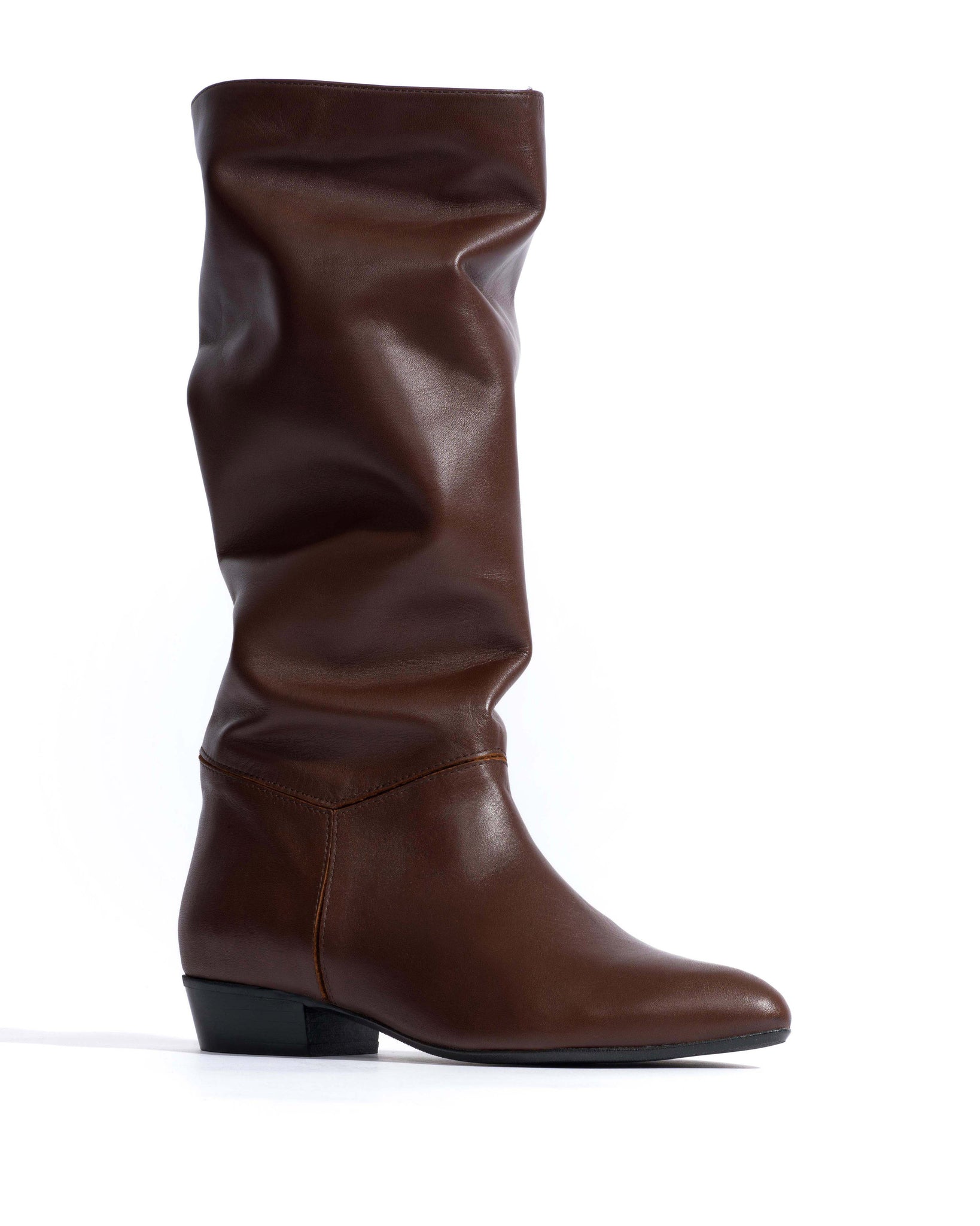 Jasmina 20 Soft calf & suede leather Chocolate - Anonymous Copenhagen High shaft boots