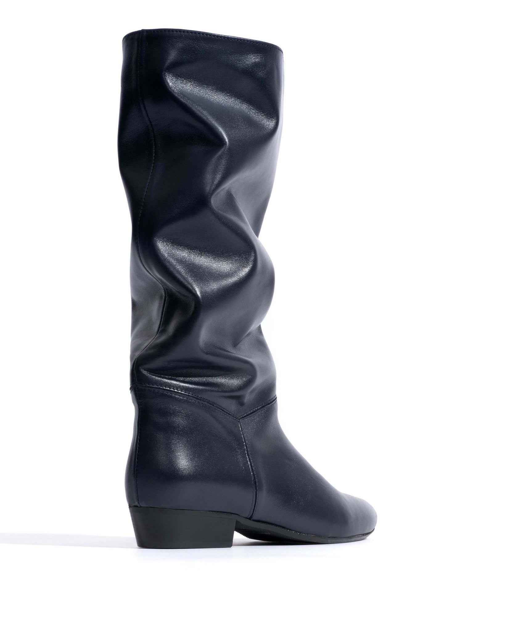 Jasmina 20 Soft calf & suede leather Dark blue & ink blue - Anonymous Copenhagen High shaft boots