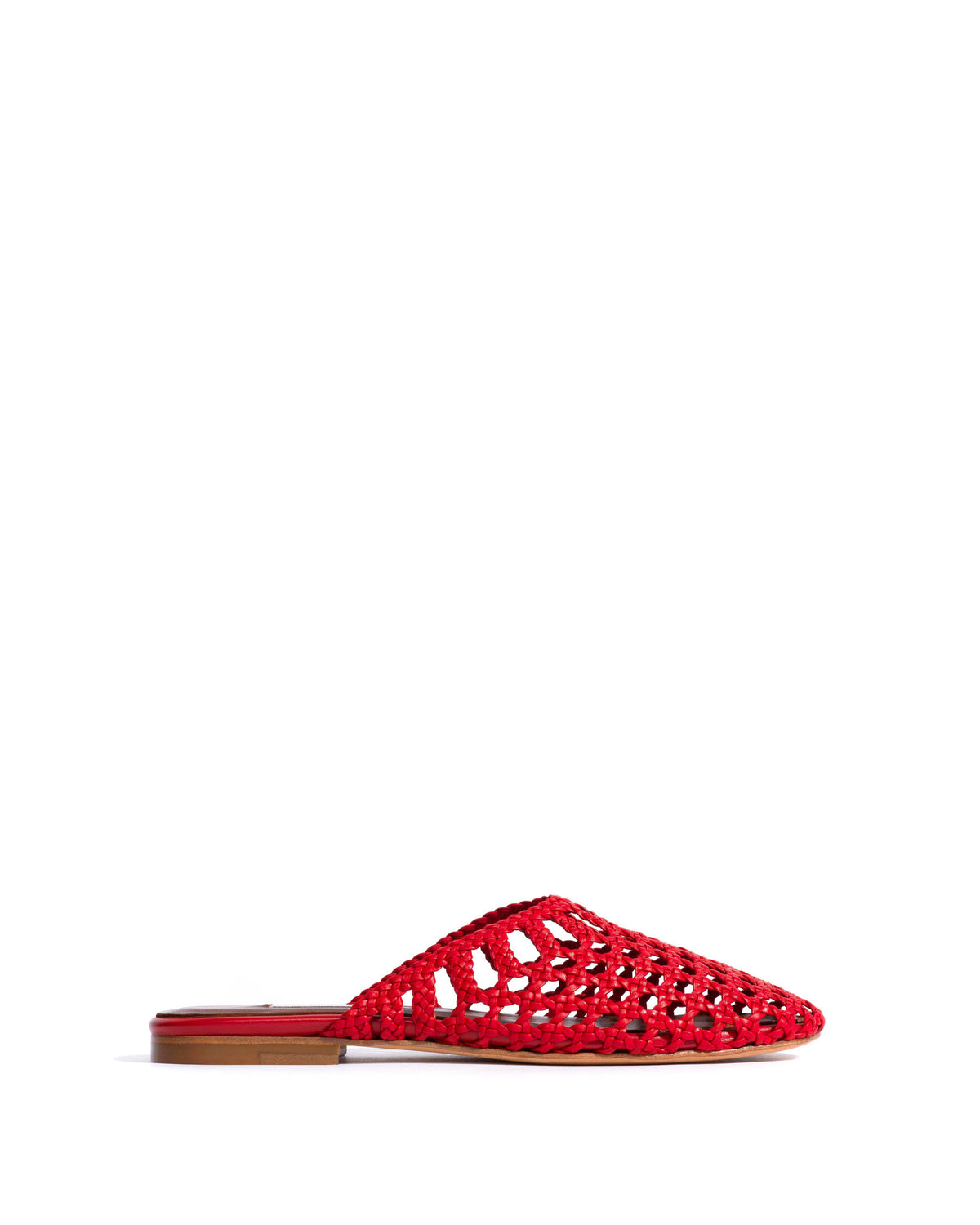 Sabrina 10 hand-braided leather Ruby red