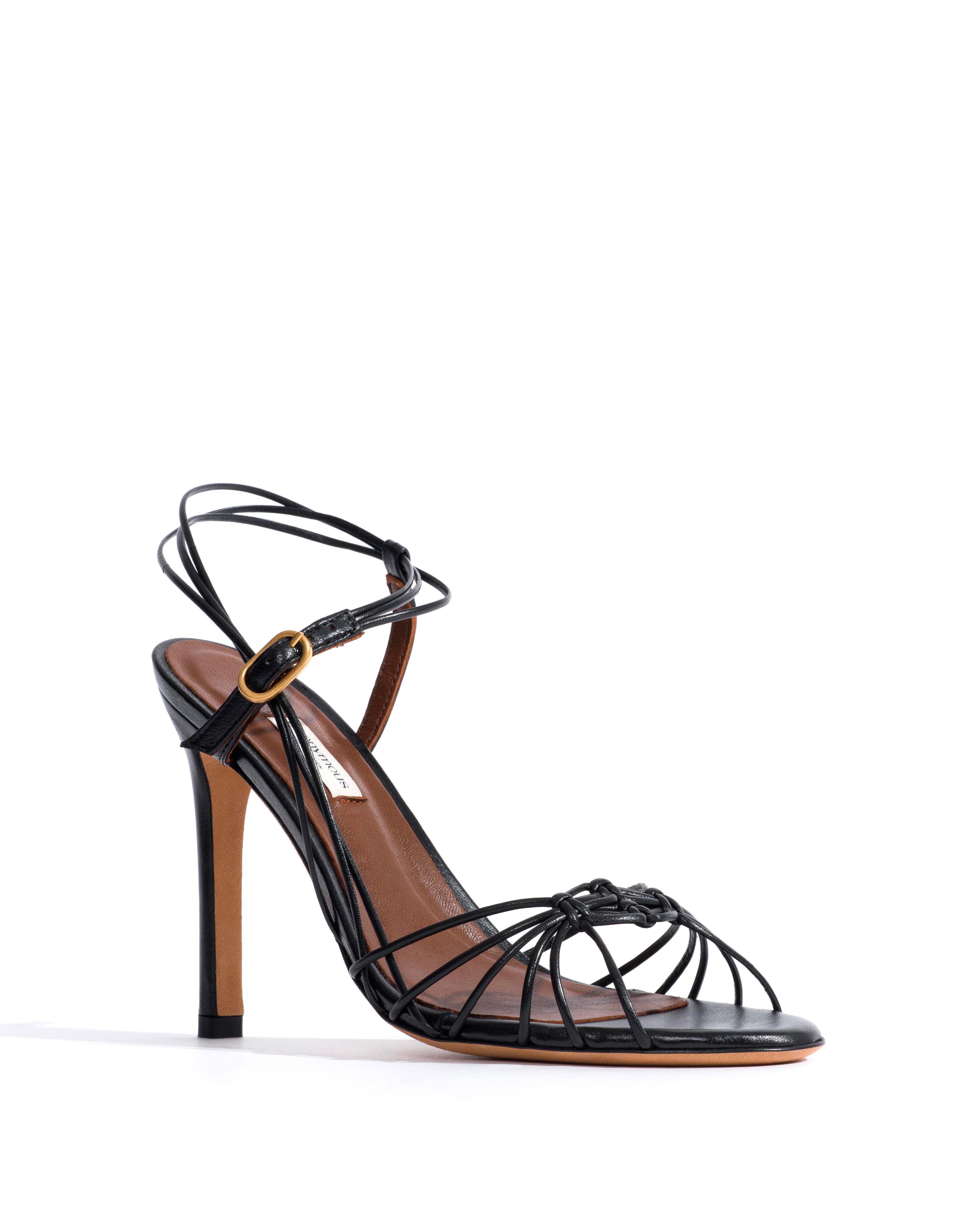 Savannah 100 hand-braided Shiny lamb Black