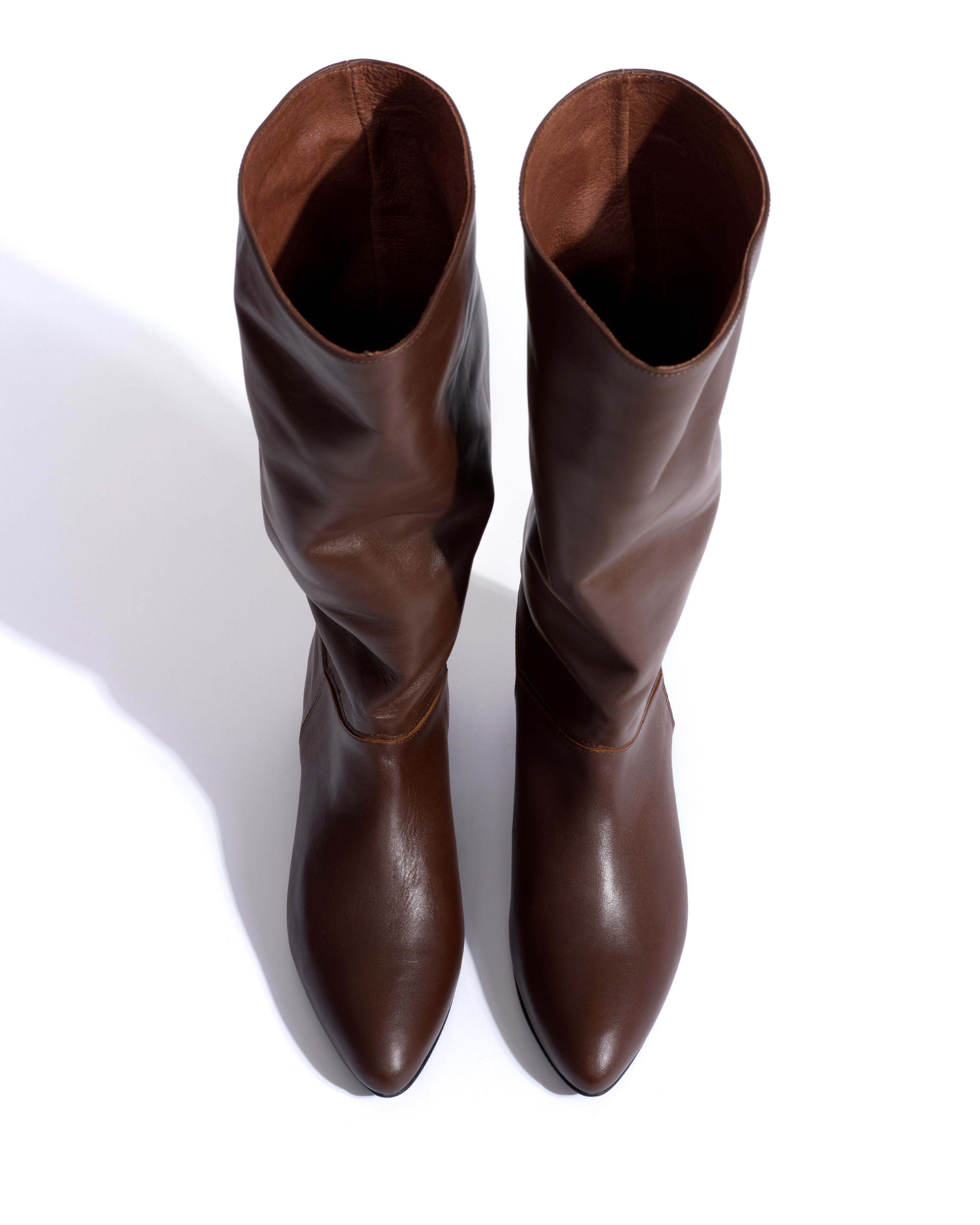 Jasmina 20 Soft calf & suede leather Chocolate