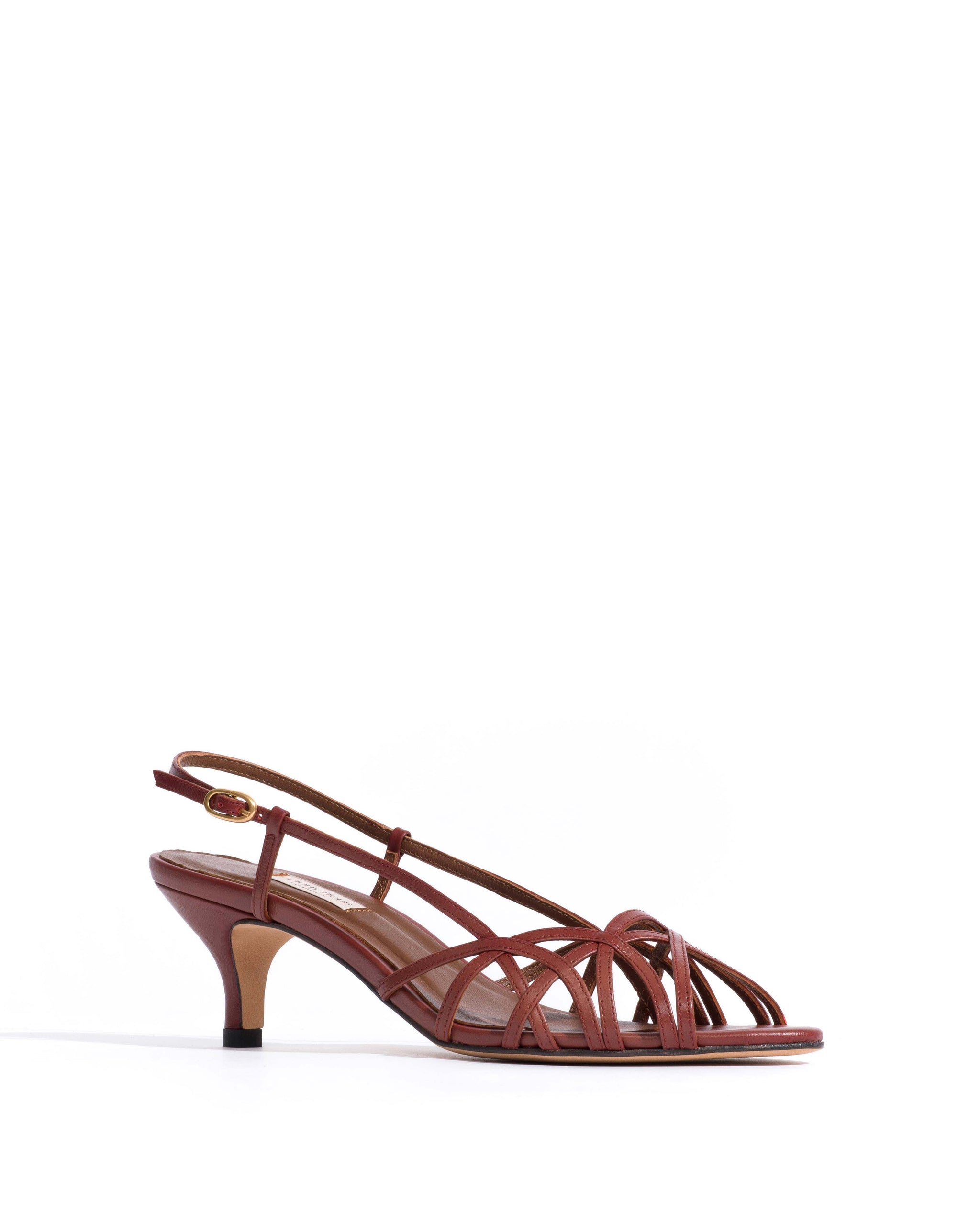 Scarlett 50 kitten Shiny lamb Terracotta - Anonymous Copenhagen Heels