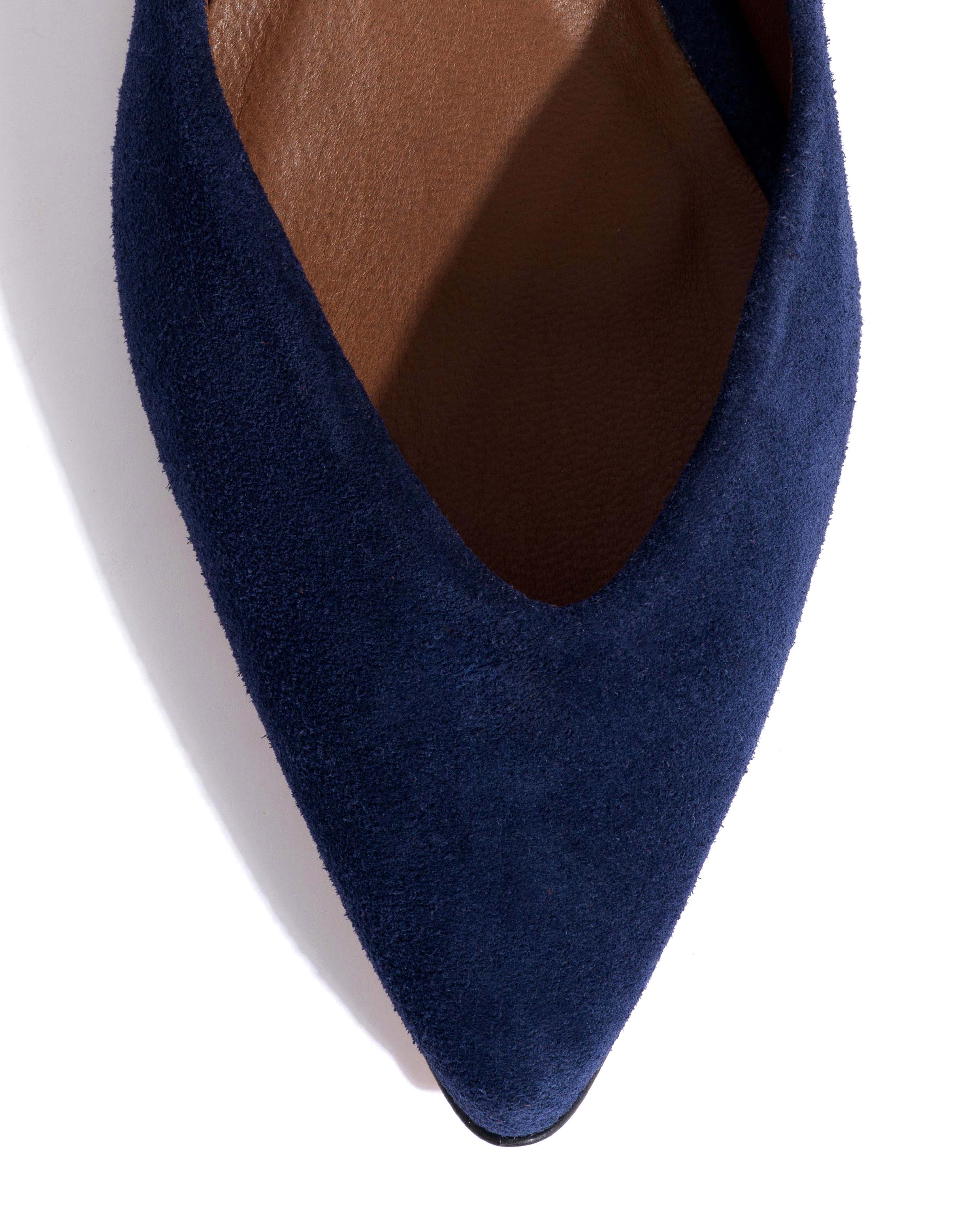 Trini 40 stiletto Calf suede Ink blue