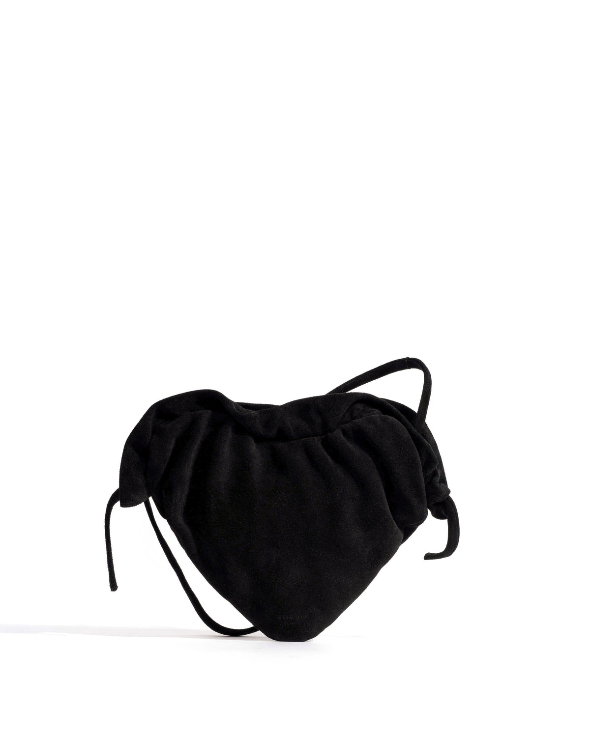 Zally classic heart bag Calf suede Black