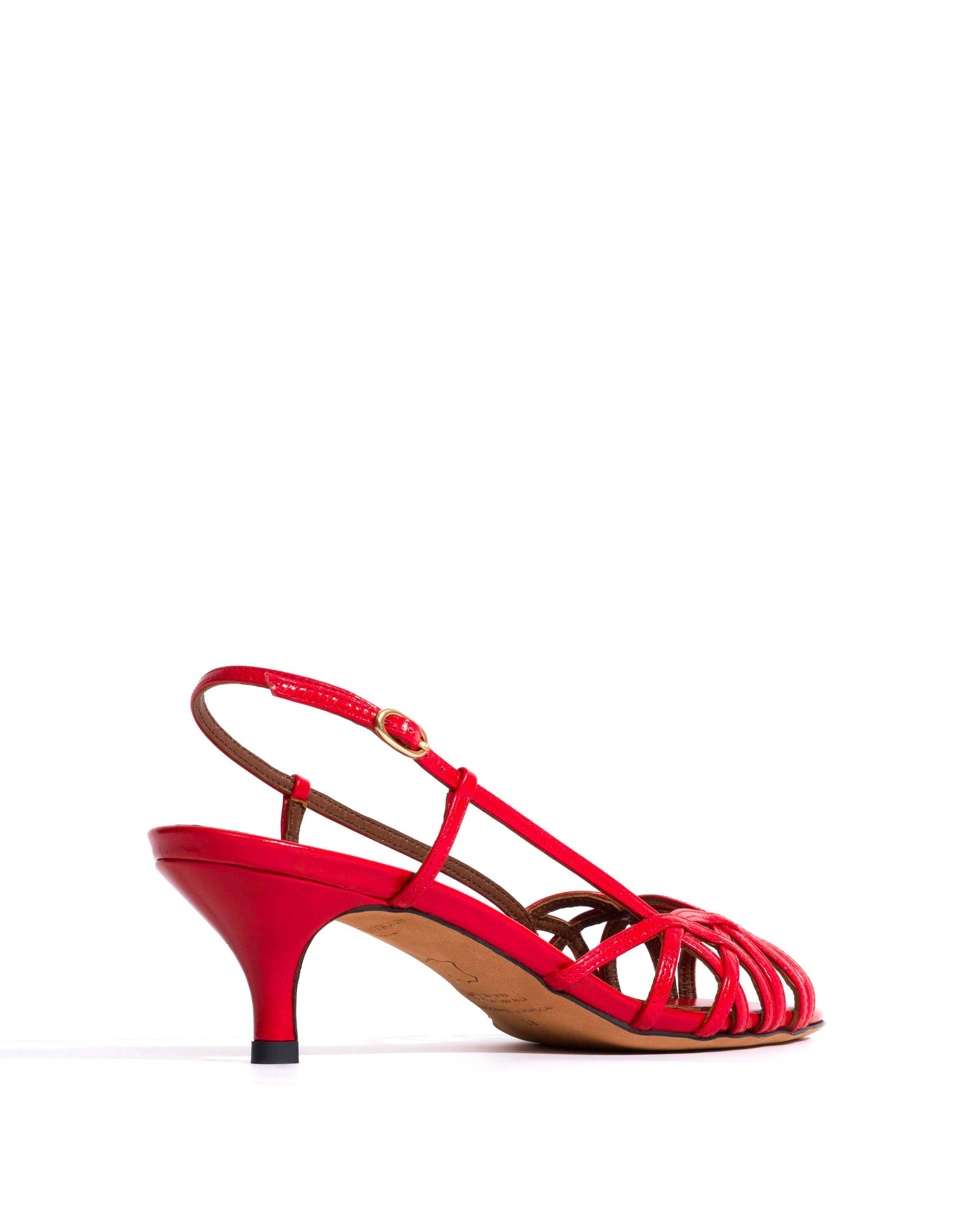 Scarlett 50 kitten Crinkled polished goat Scarlet - Anonymous Copenhagen Heels