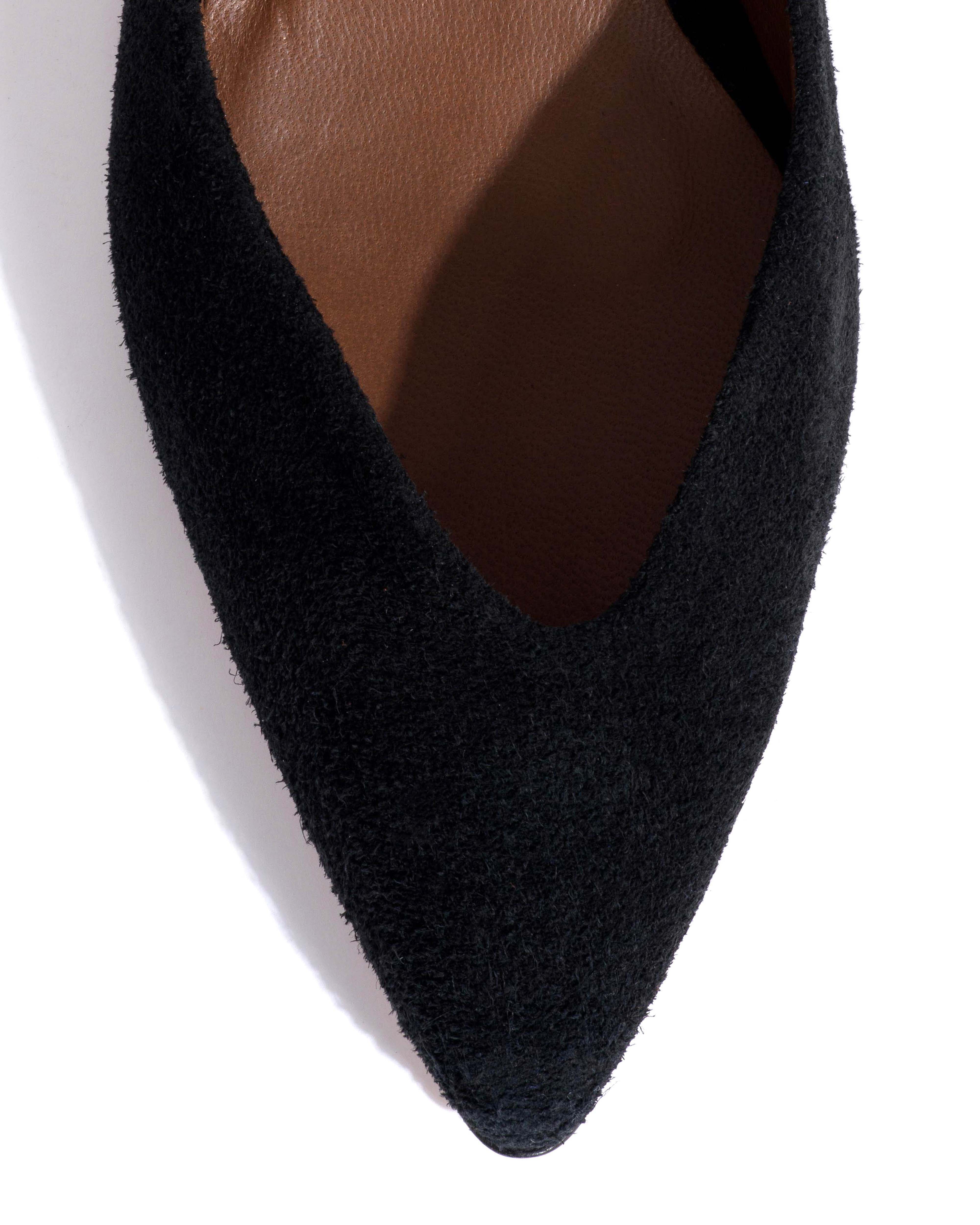 Trini 40 stiletto Calf suede Black