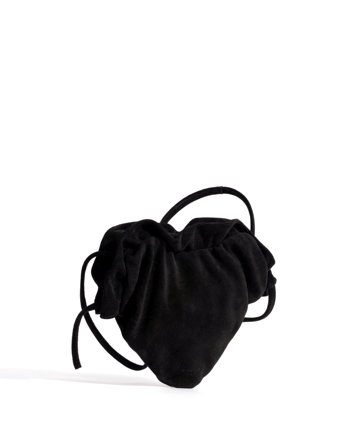 Zally classic heart bag Calf suede Black