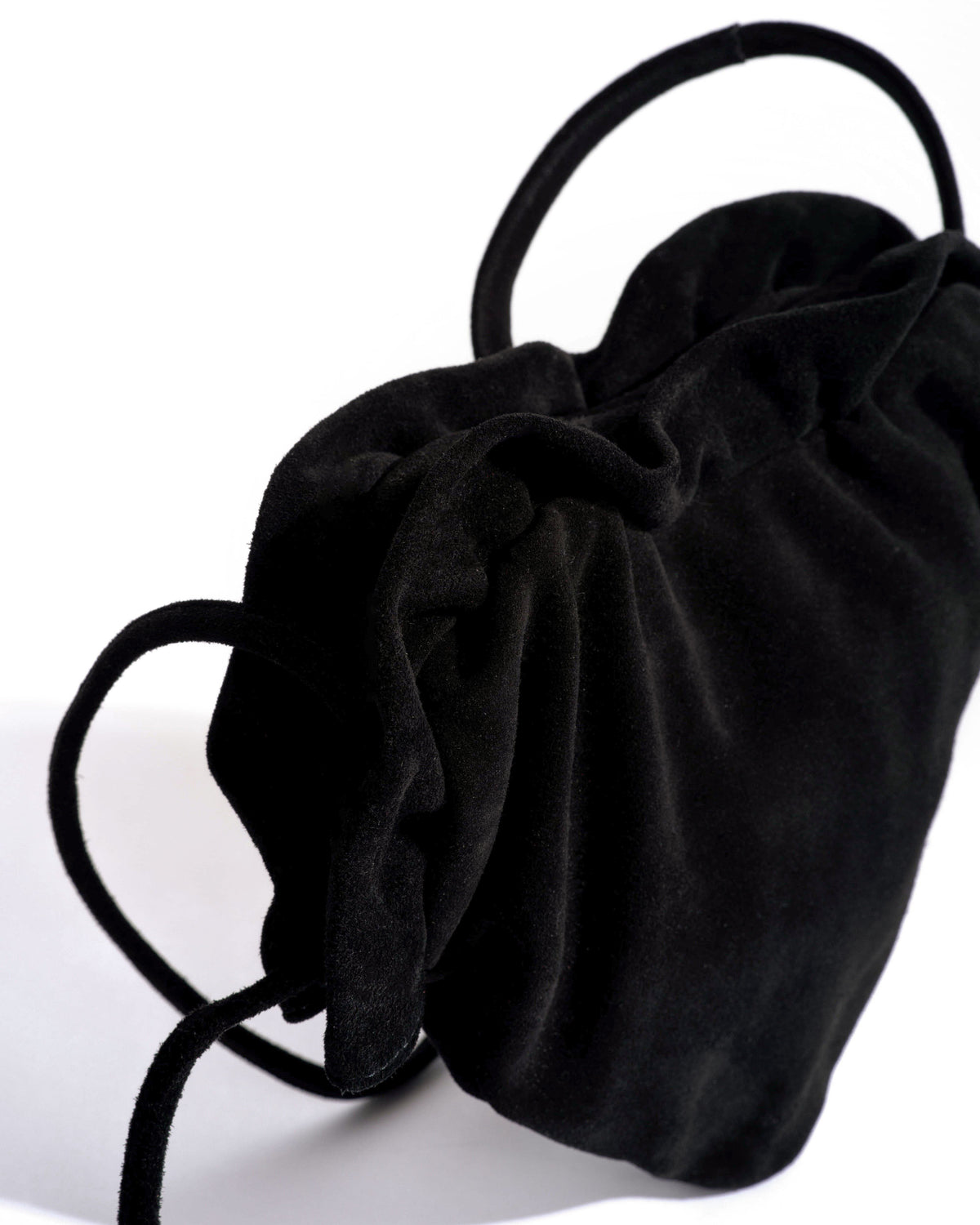 Zally classic heart bag Calf suede Black