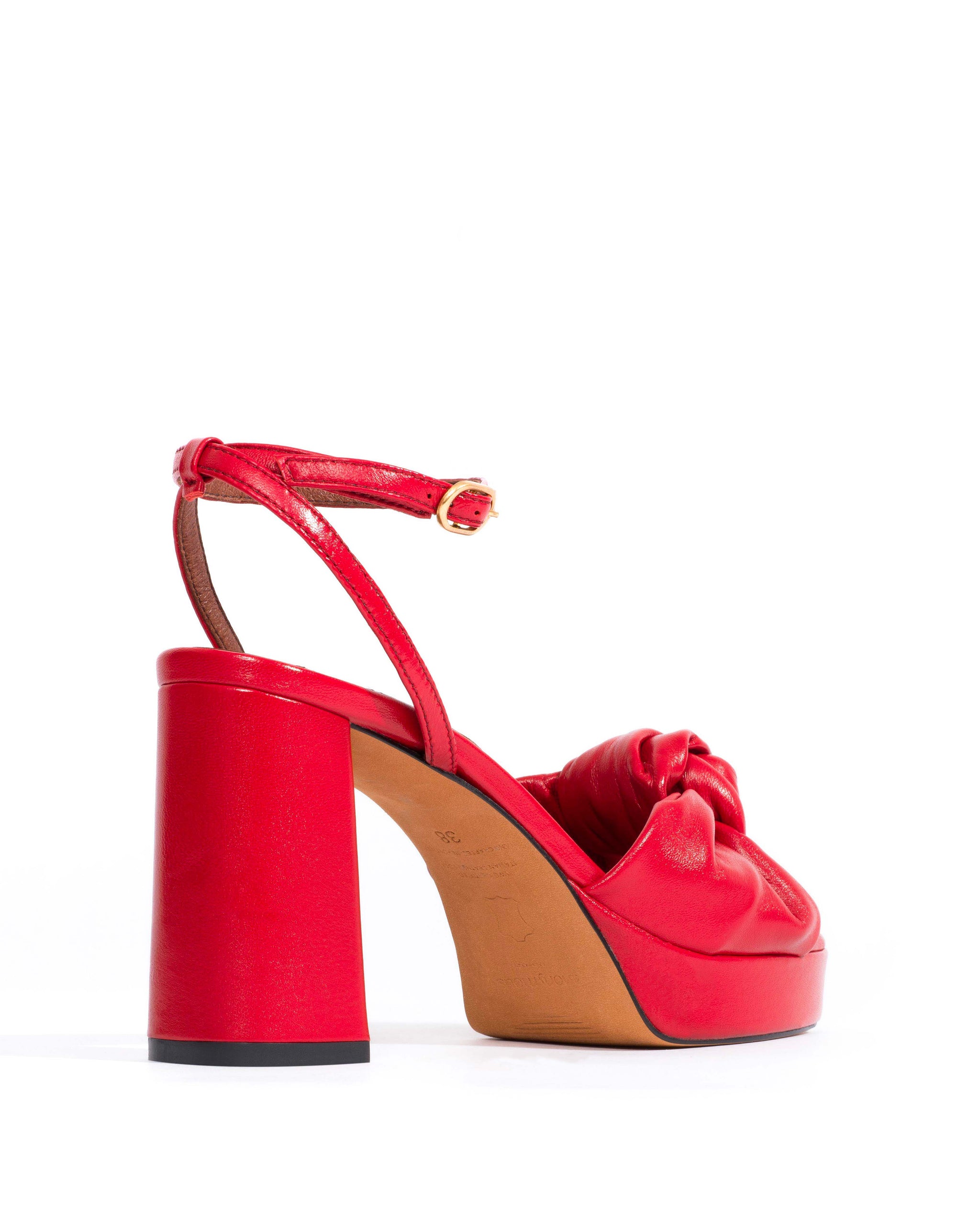 Aliza 85 platform Shiny lamb Ruby red - Anonymous Copenhagen Heels