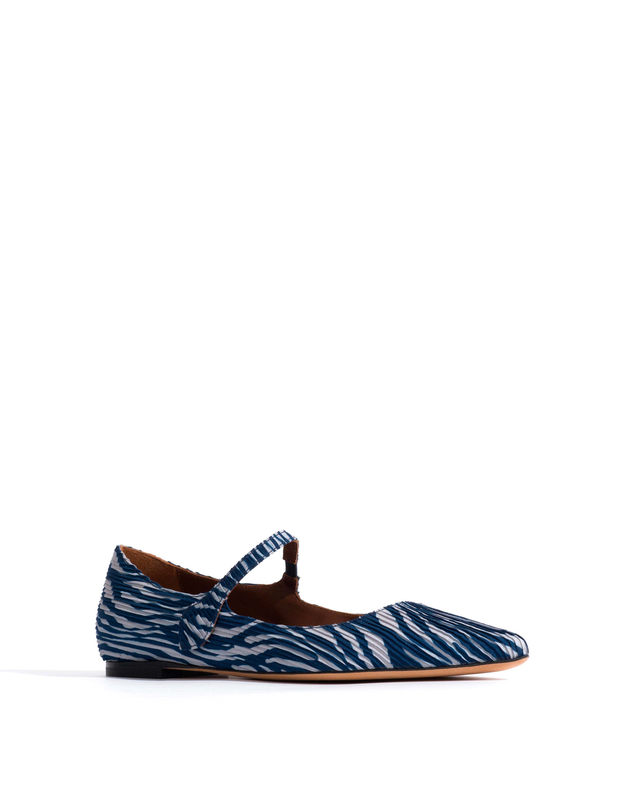 Fifi Pleated zebra Blue shades - Anonymous Copenhagen Shoes