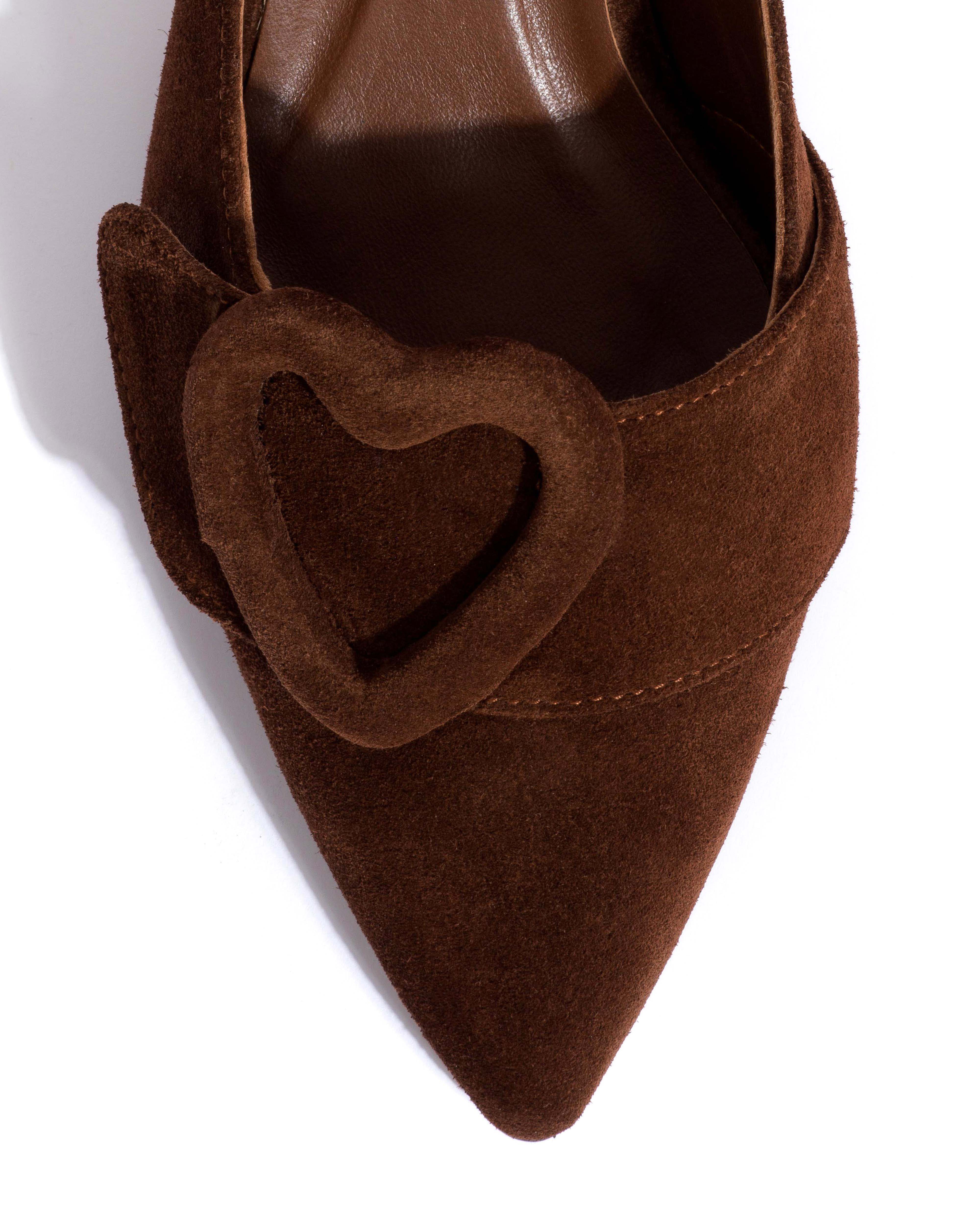 Shila 50 kitten Calf suede Chocolate