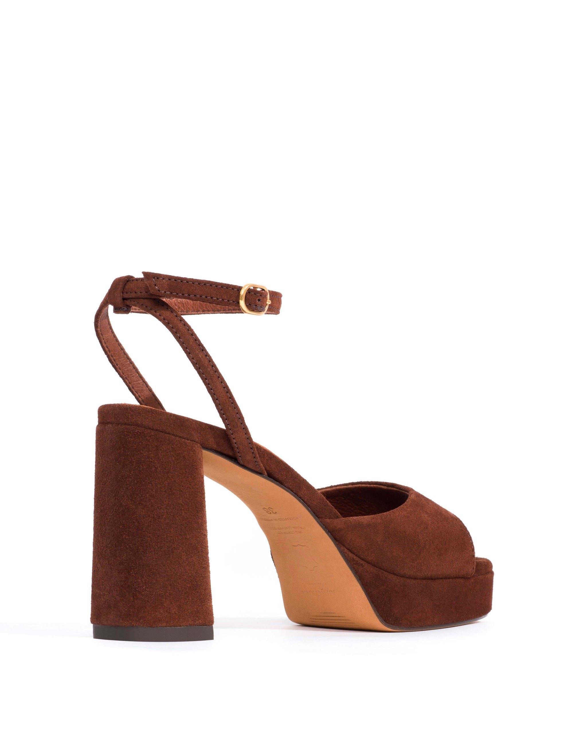Jolie 85 platform Calf suede Chocolate - Anonymous Copenhagen Heels