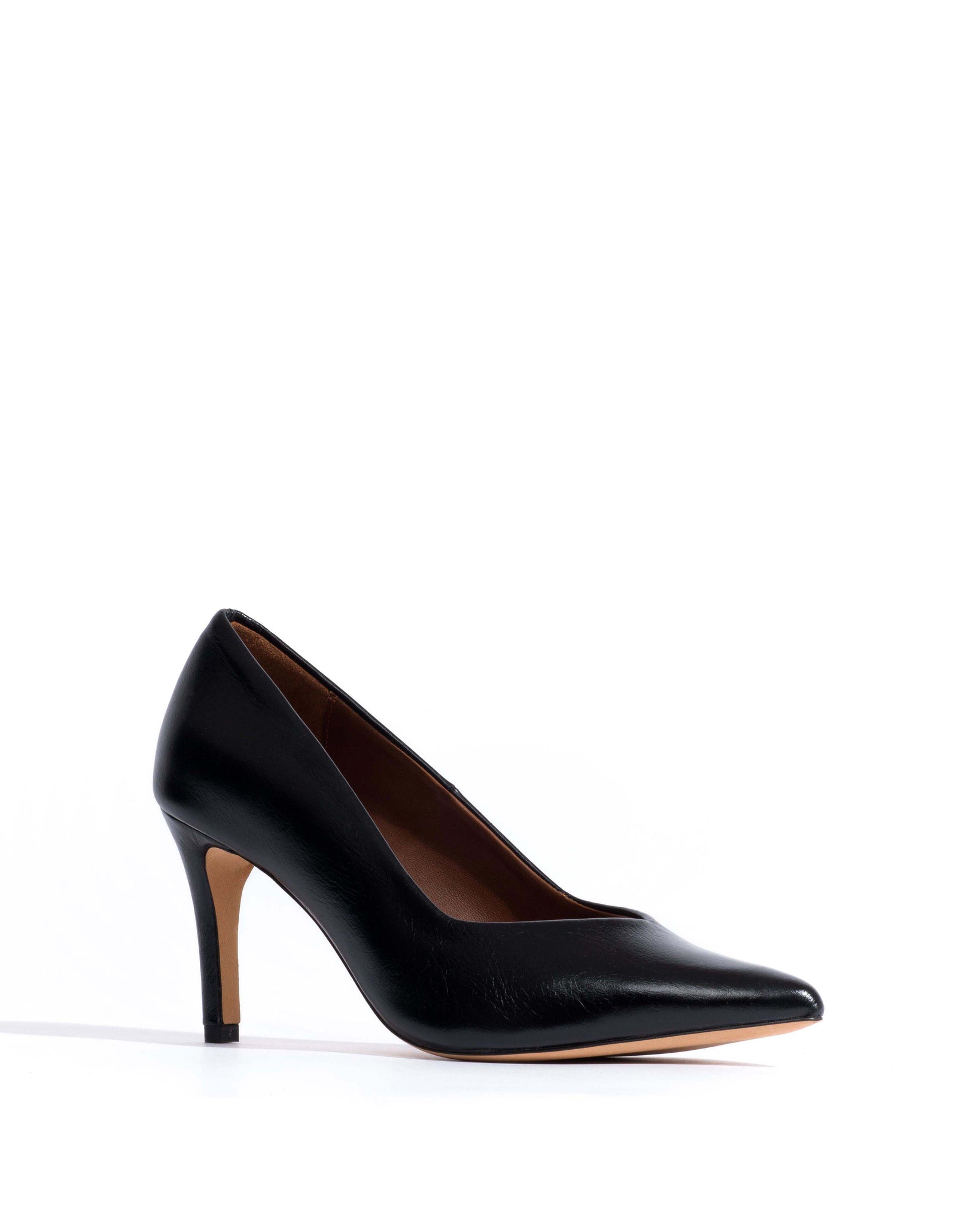 Trini 75 Crinkled polished goat Black - Anonymous Copenhagen Heels
