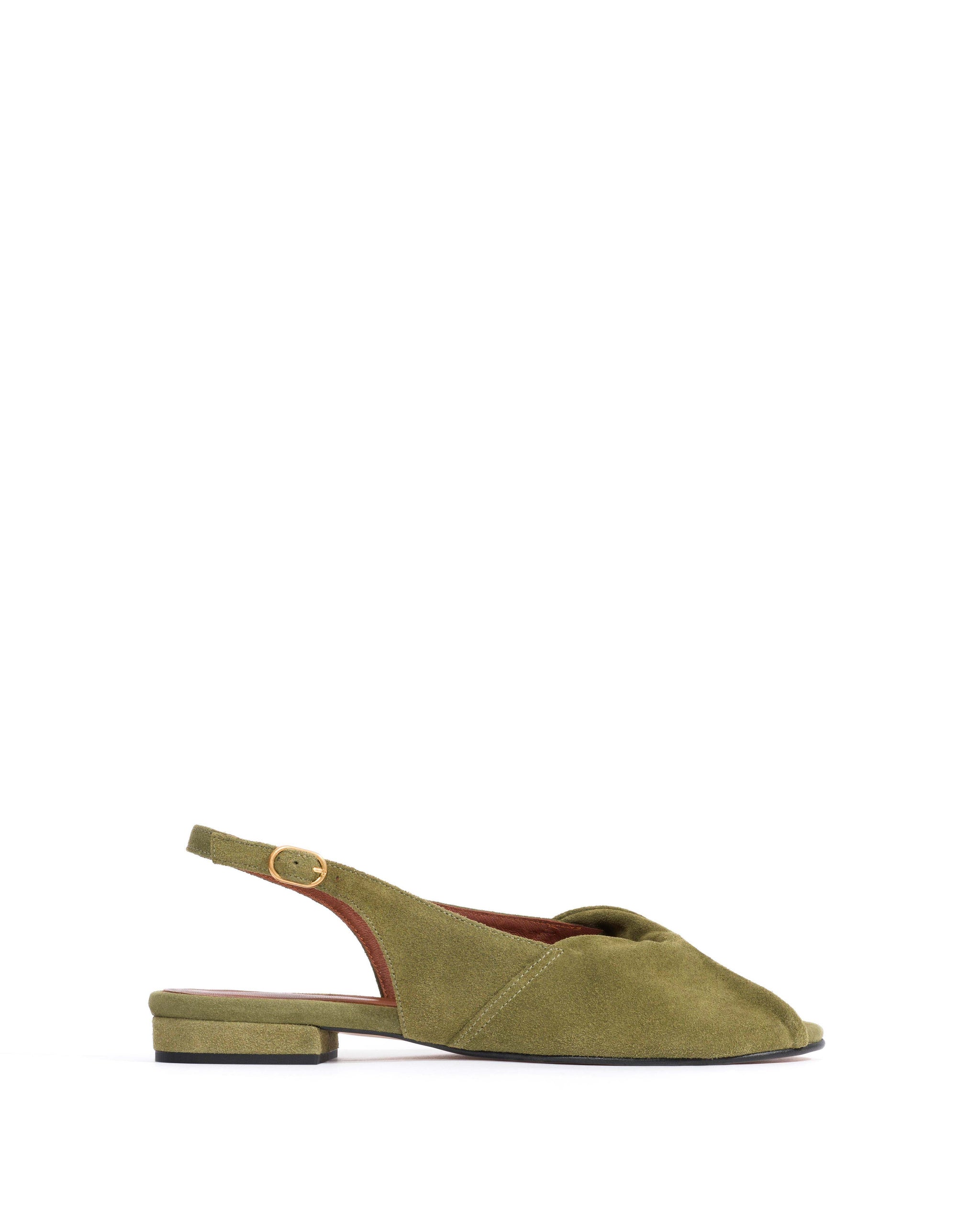 Magda 20 Calf suede Olive green - Anonymous Copenhagen Flat sandals