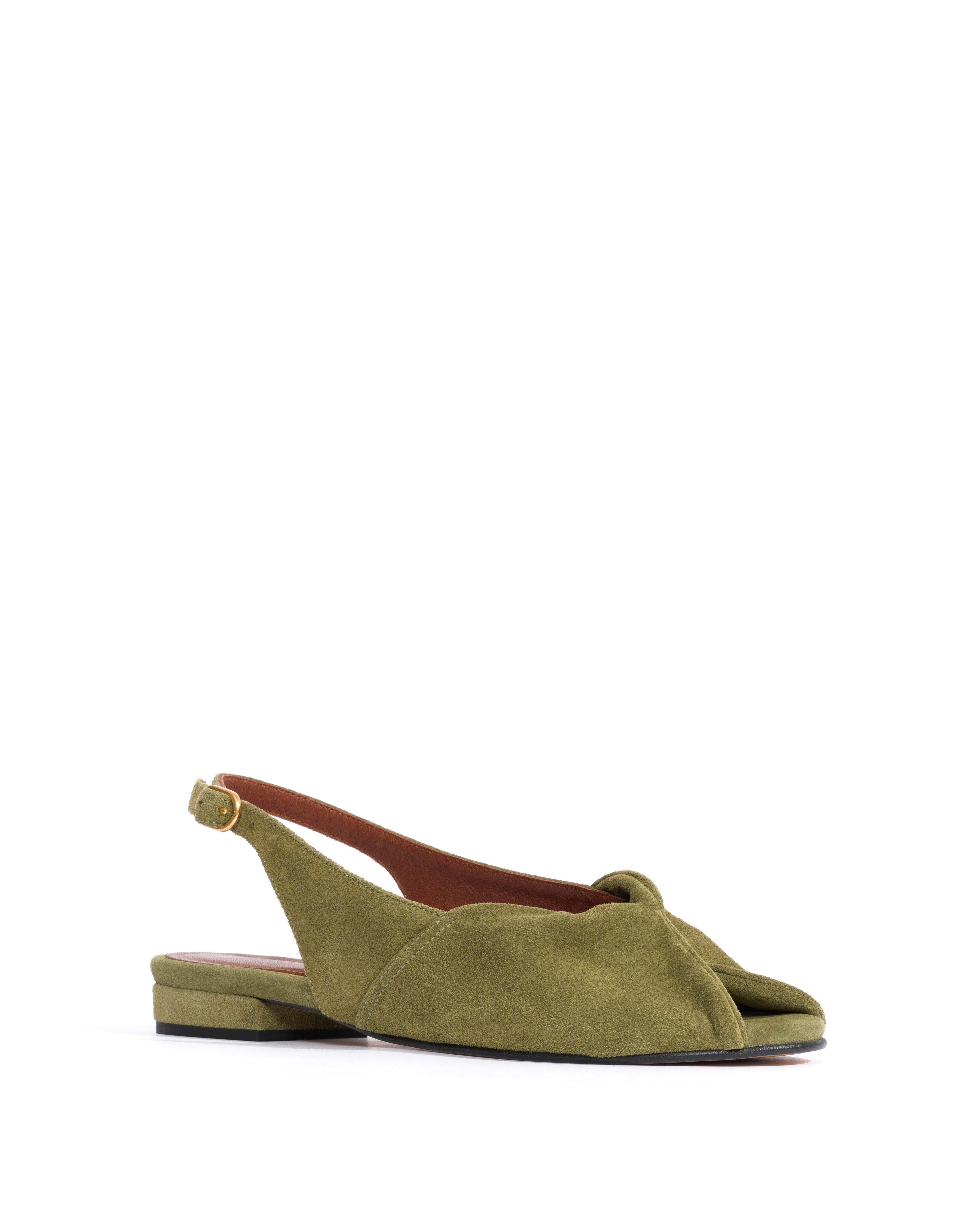 Magda 20 Calf suede Olive green