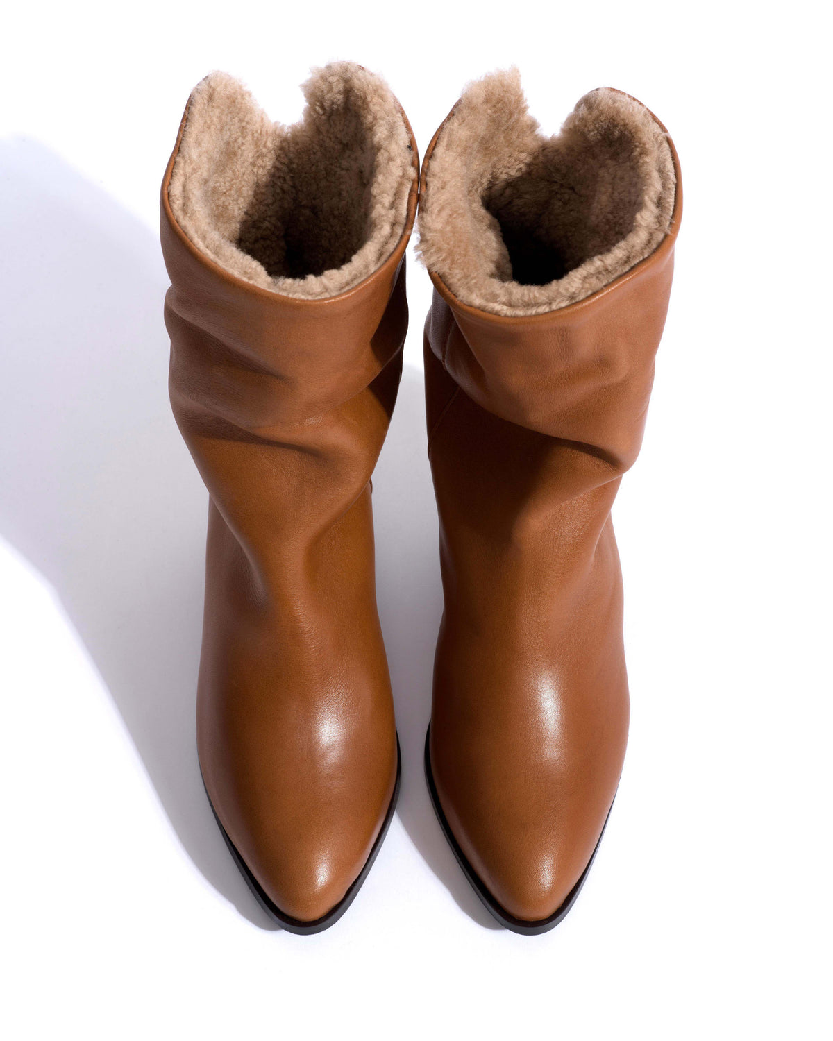 Vully 50 triangle lamb shearling Vegetal soft calf Cinnamon