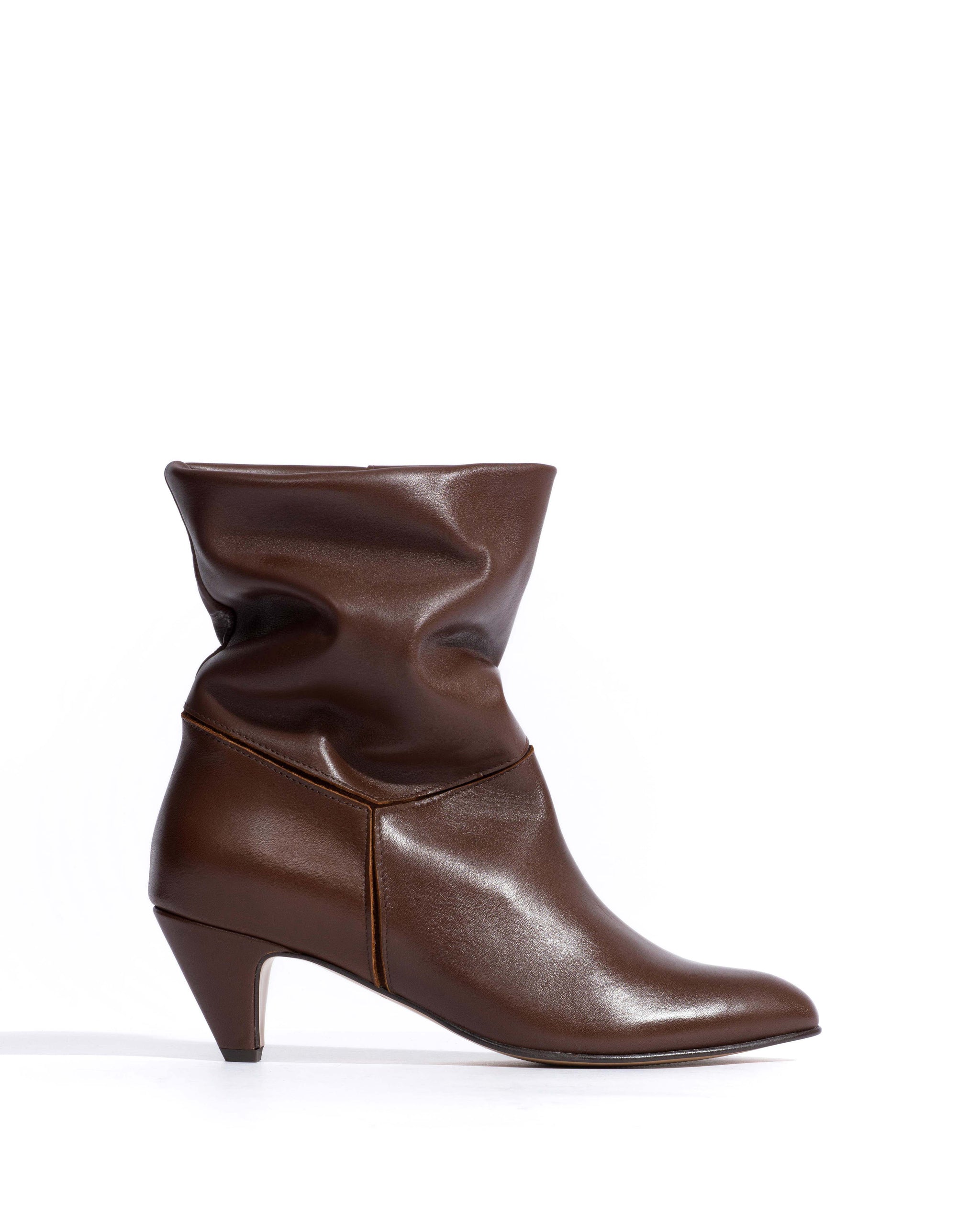Jassi 50 stiletto Soft calf & suede leather Chocolate - Anonymous Copenhagen Ankle boots