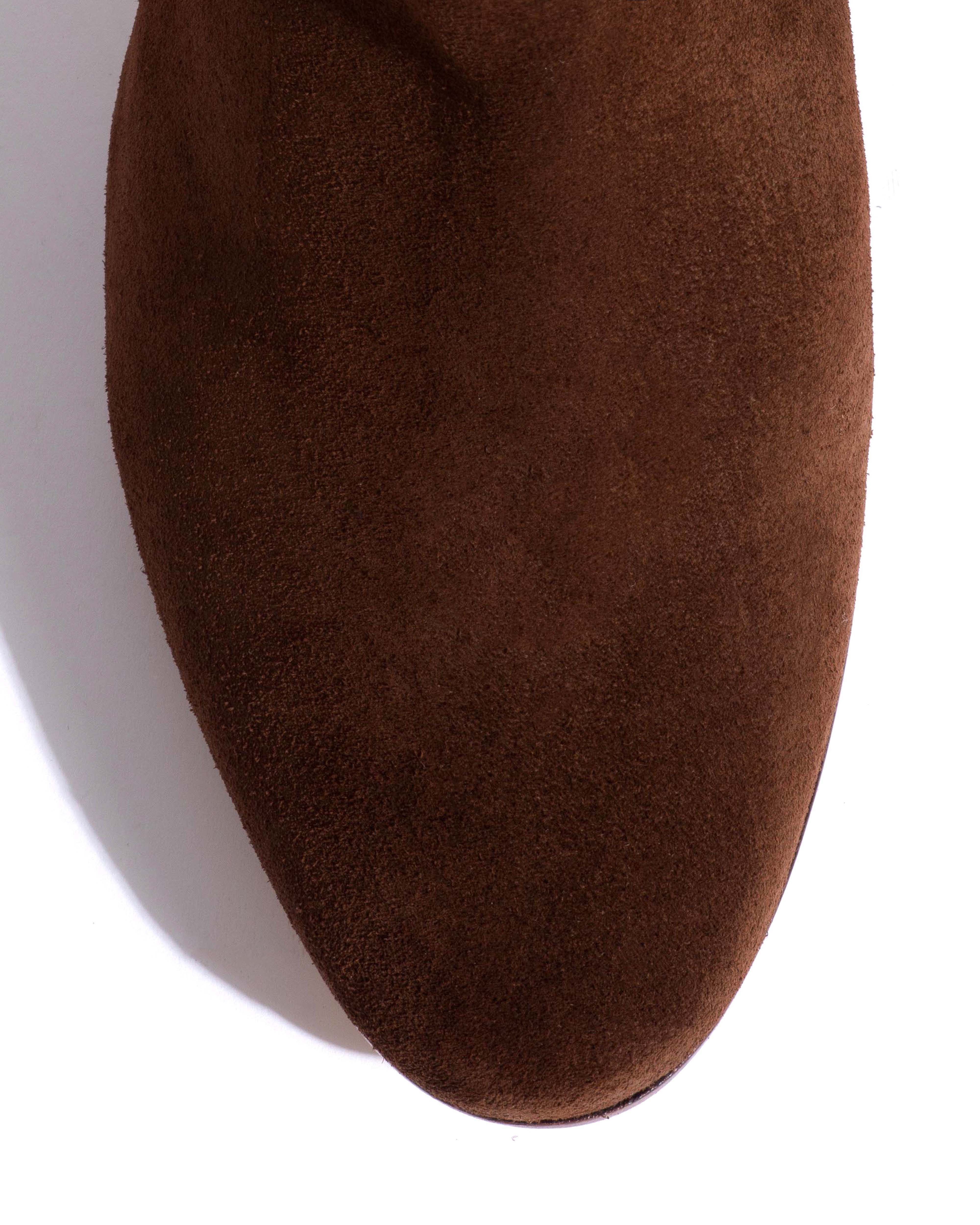 Henriette Calf suede Chocolate