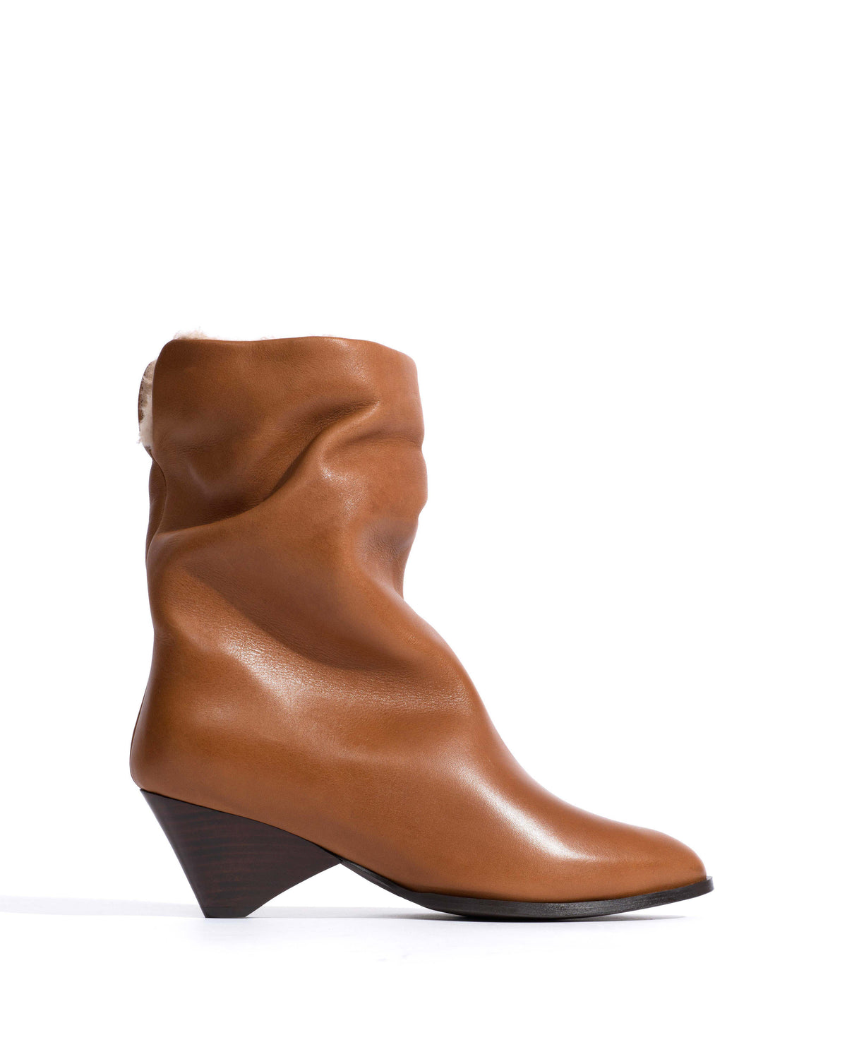 Vully 50 triangle lamb shearling Vegetal soft calf Cinnamon