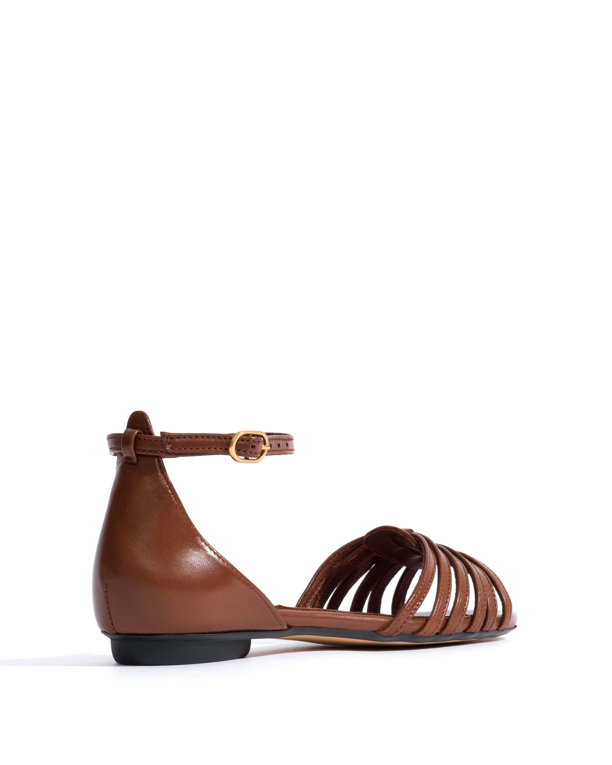 Mareike 10 Shiny lamb Chocolate - Anonymous Copenhagen Flat sandals