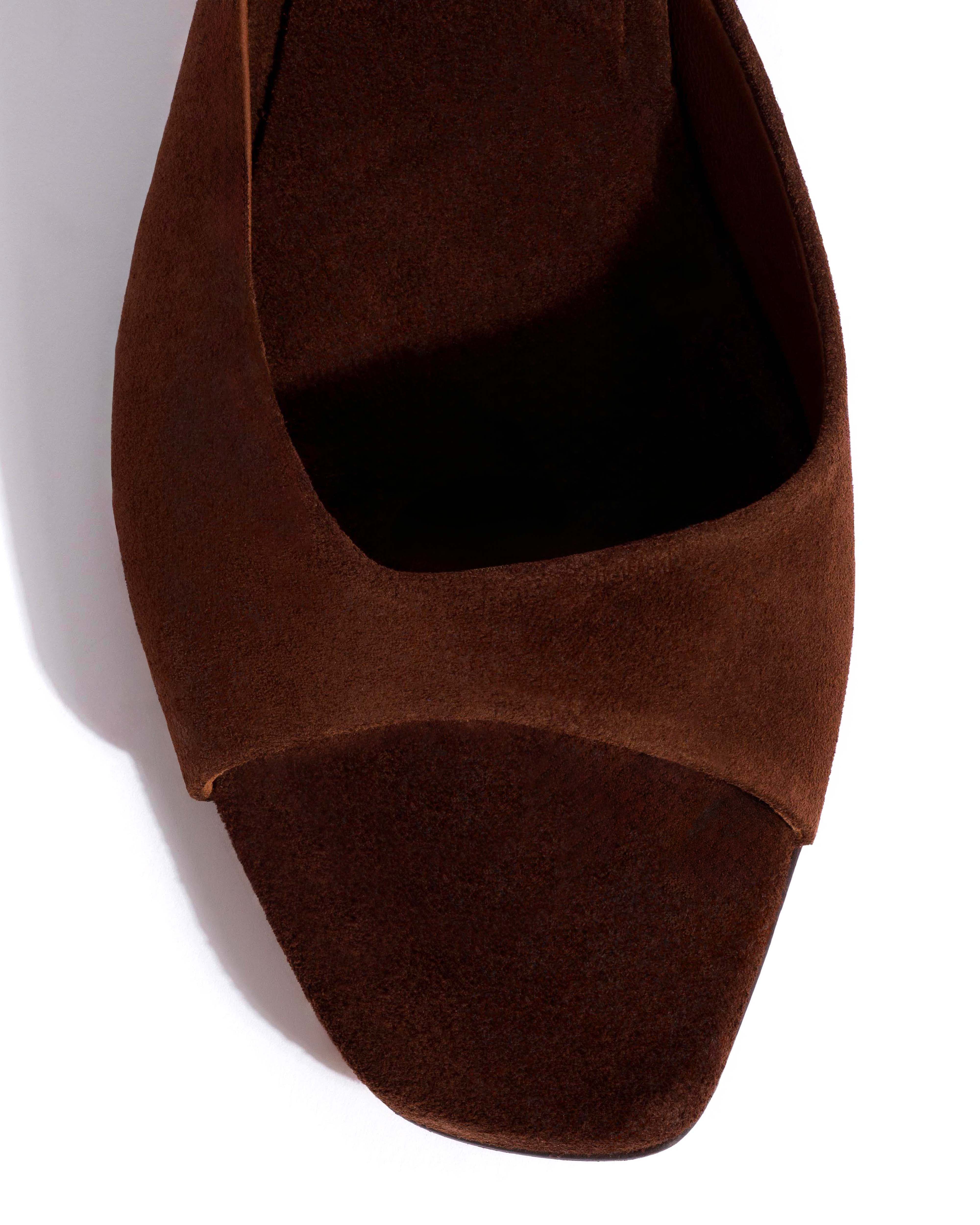 Mazy 55 Calf suede Chocolate