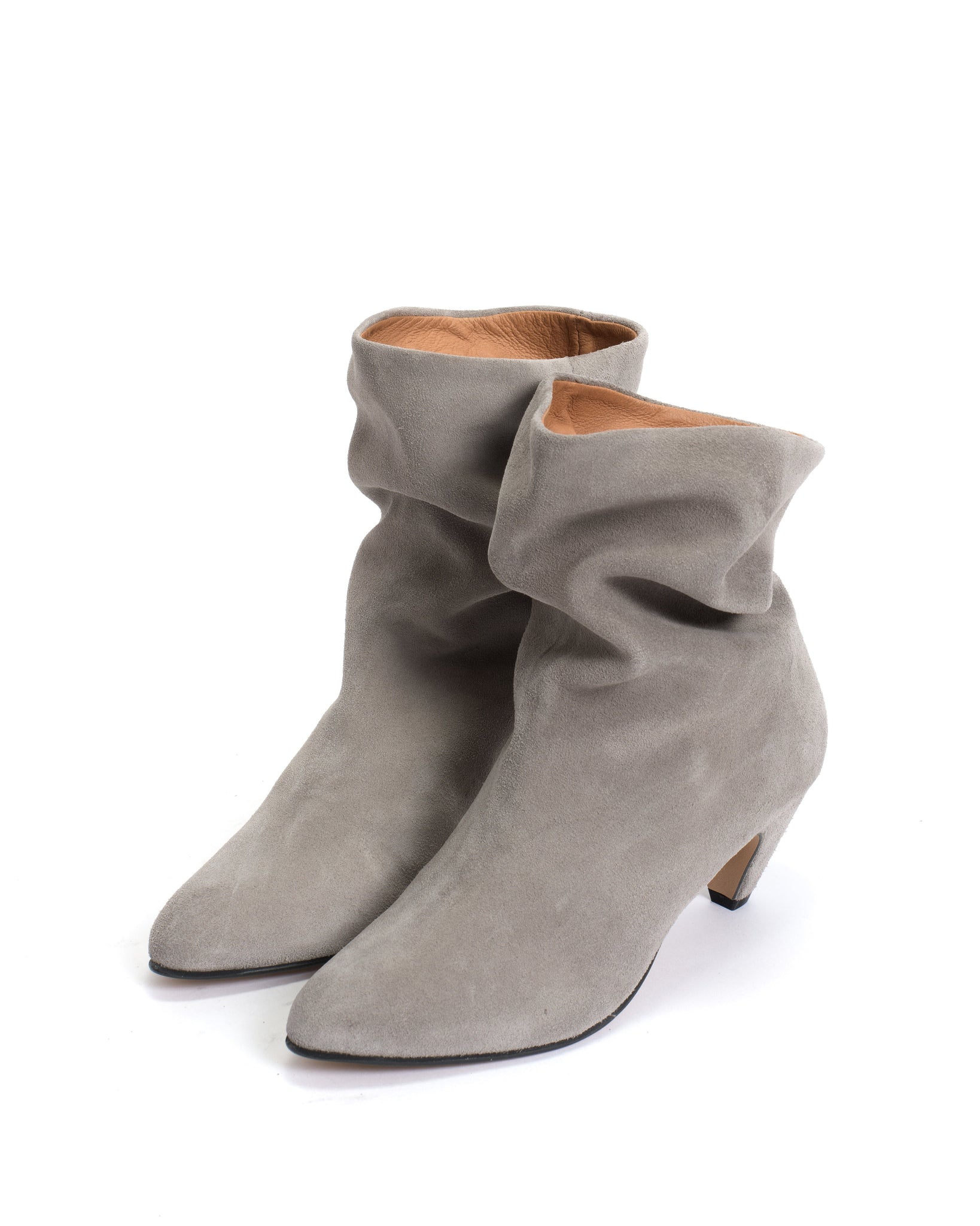 Vully 50 Stiletto Calf Suede Asphalt grey - Anonymous Copenhagen