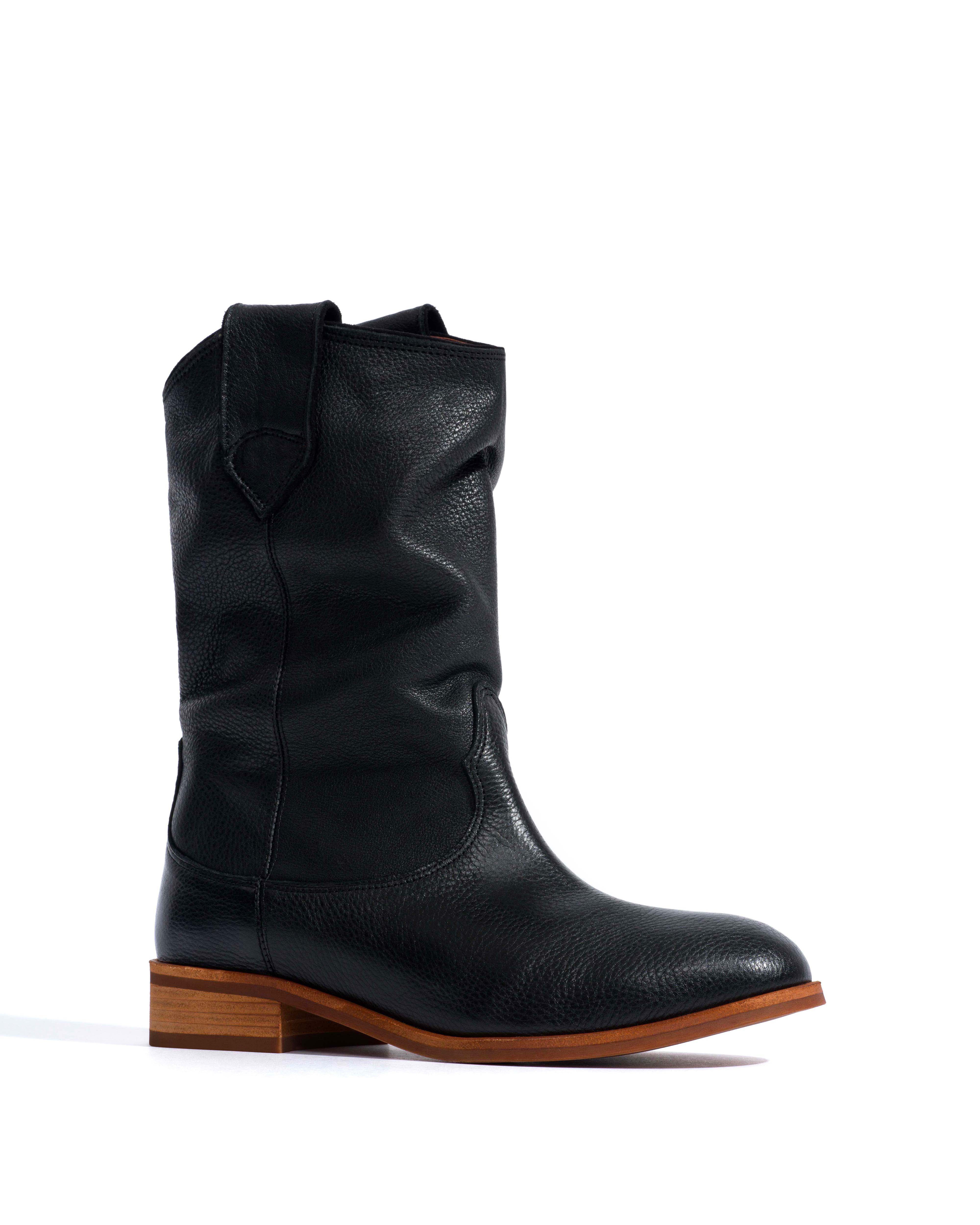 Claudia Natural grain soft calf Black