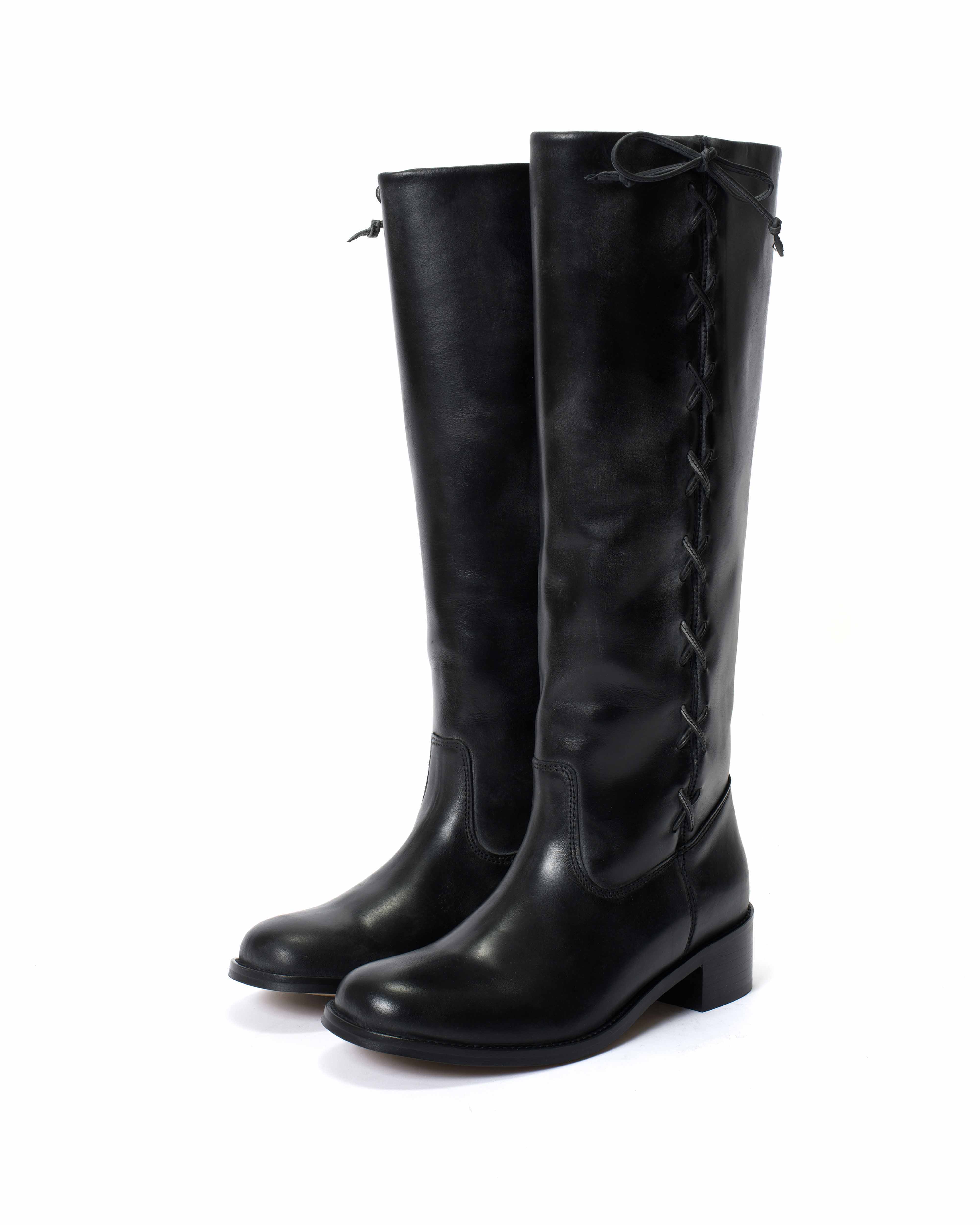 Dico Ann Side laces Escovado Black