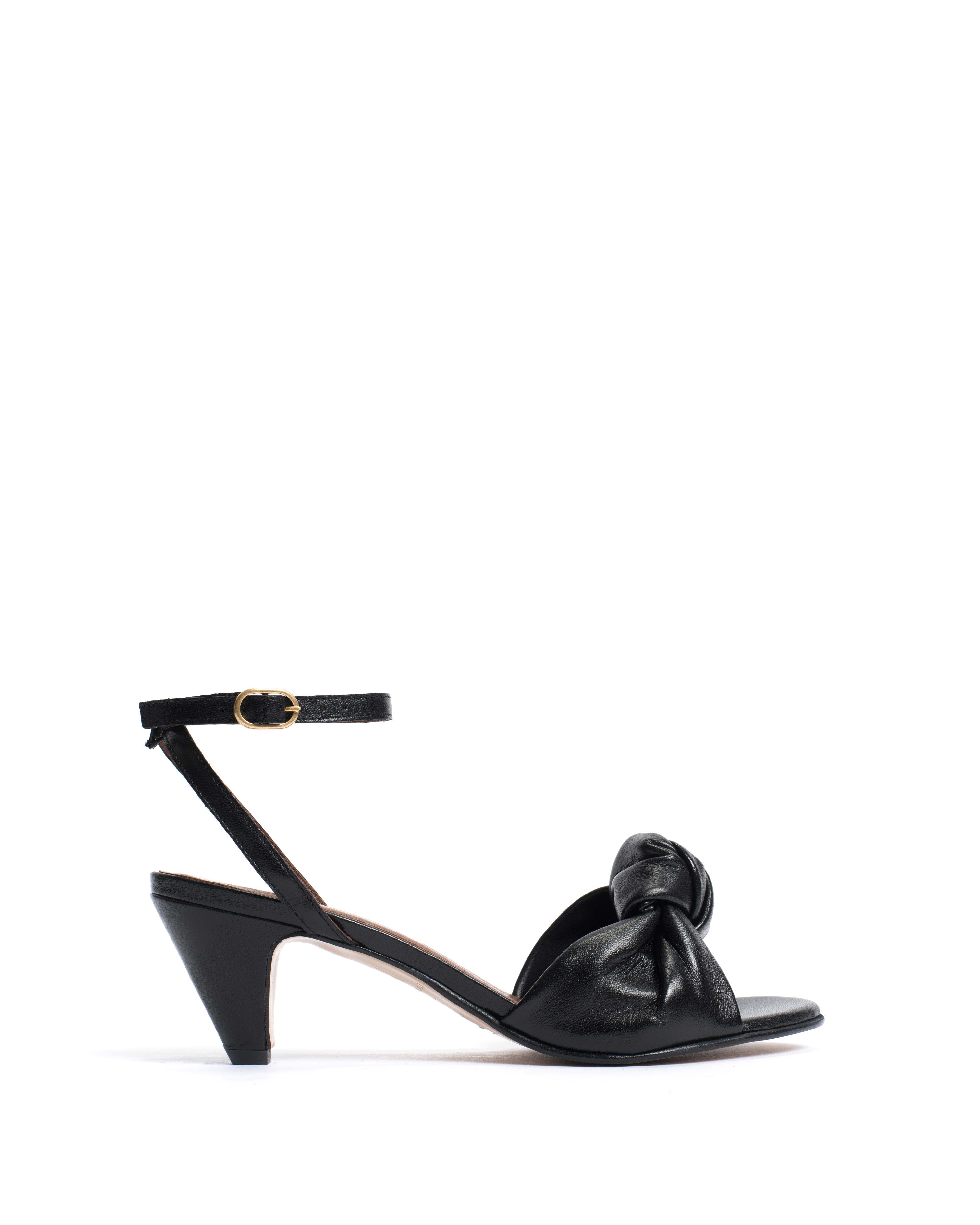 Aliza 50 stiletto Shiny lamb Black
