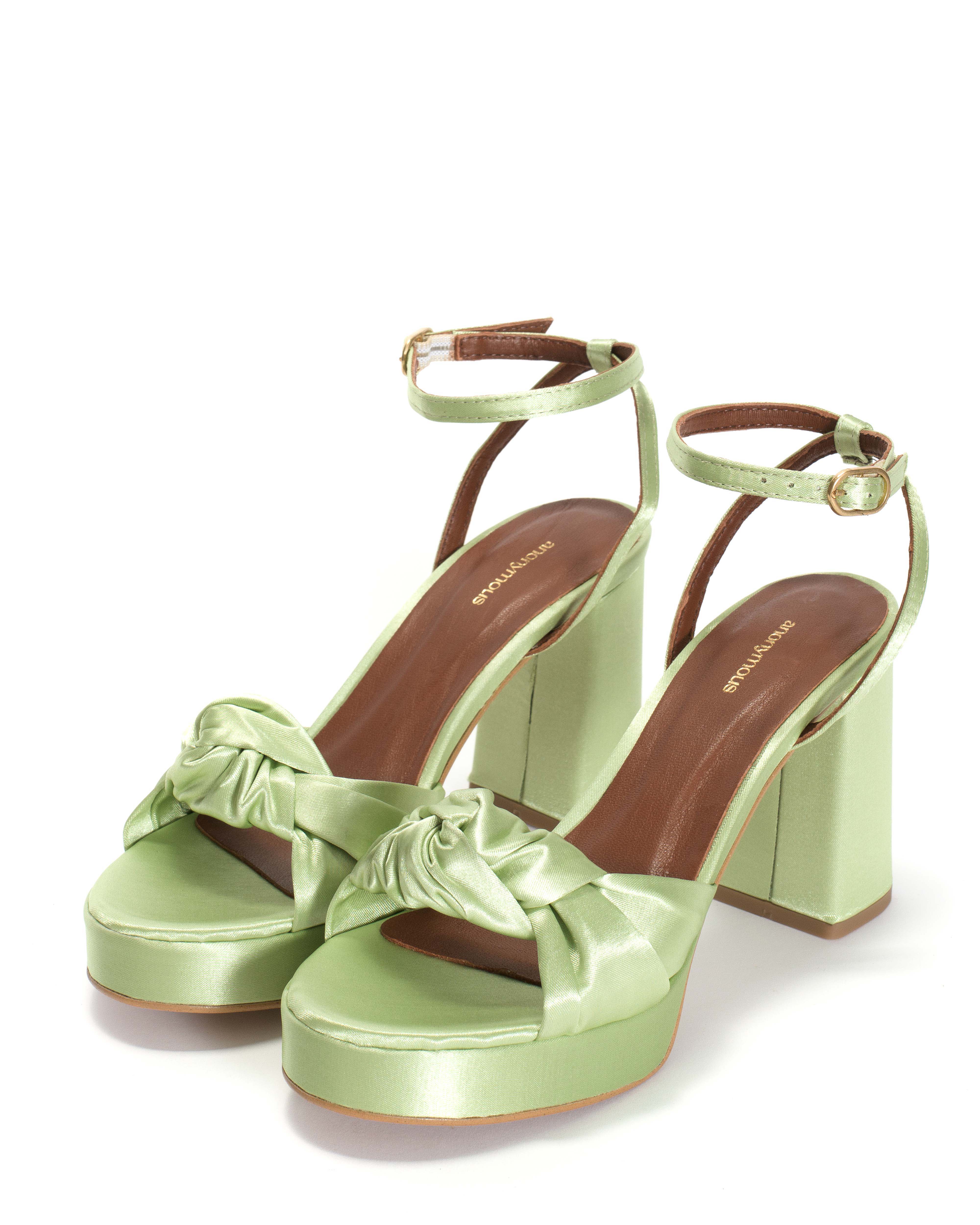 Aliza 85 platform Antique satin Peppermint lime