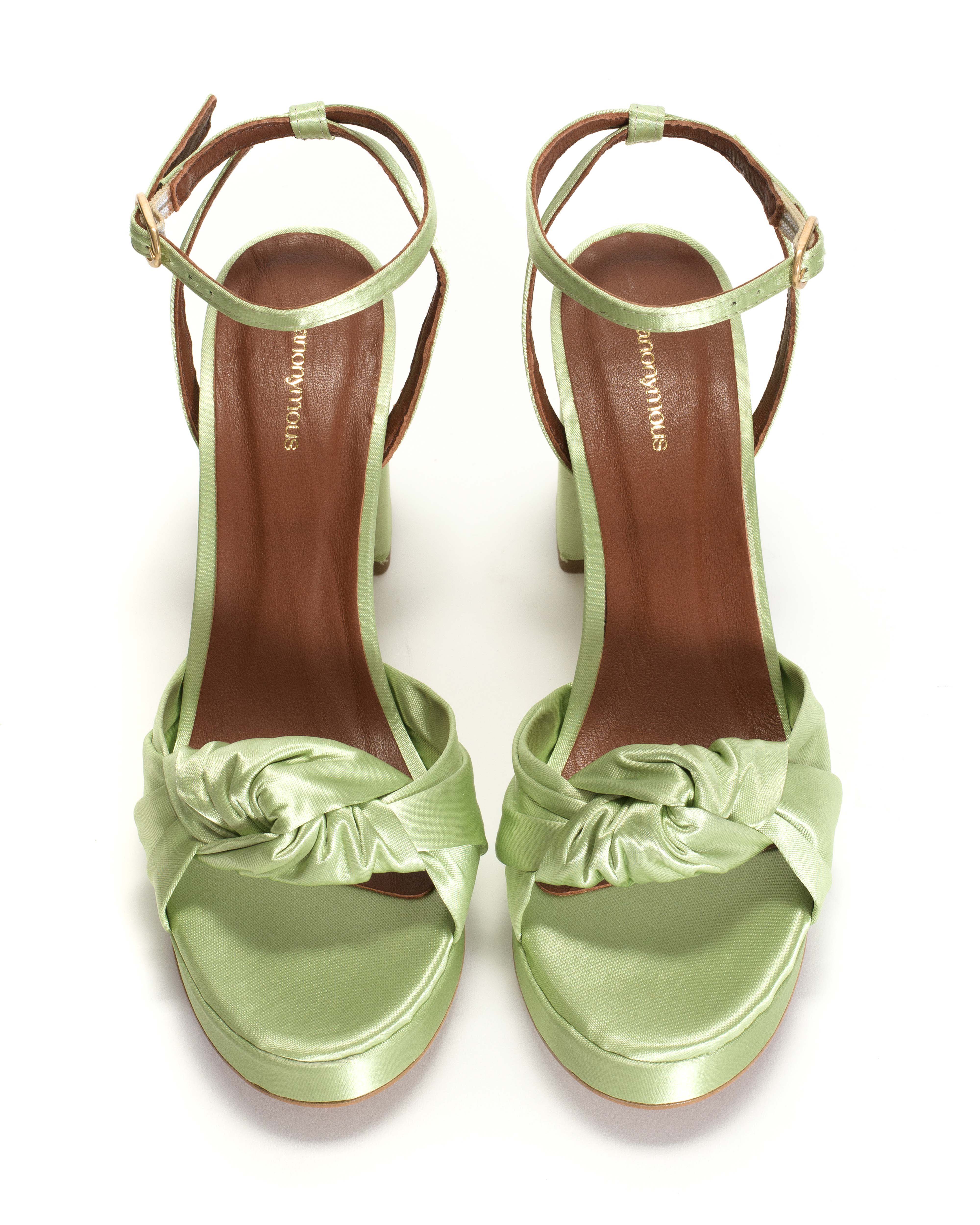 Aliza 85 platform Antique satin Peppermint lime