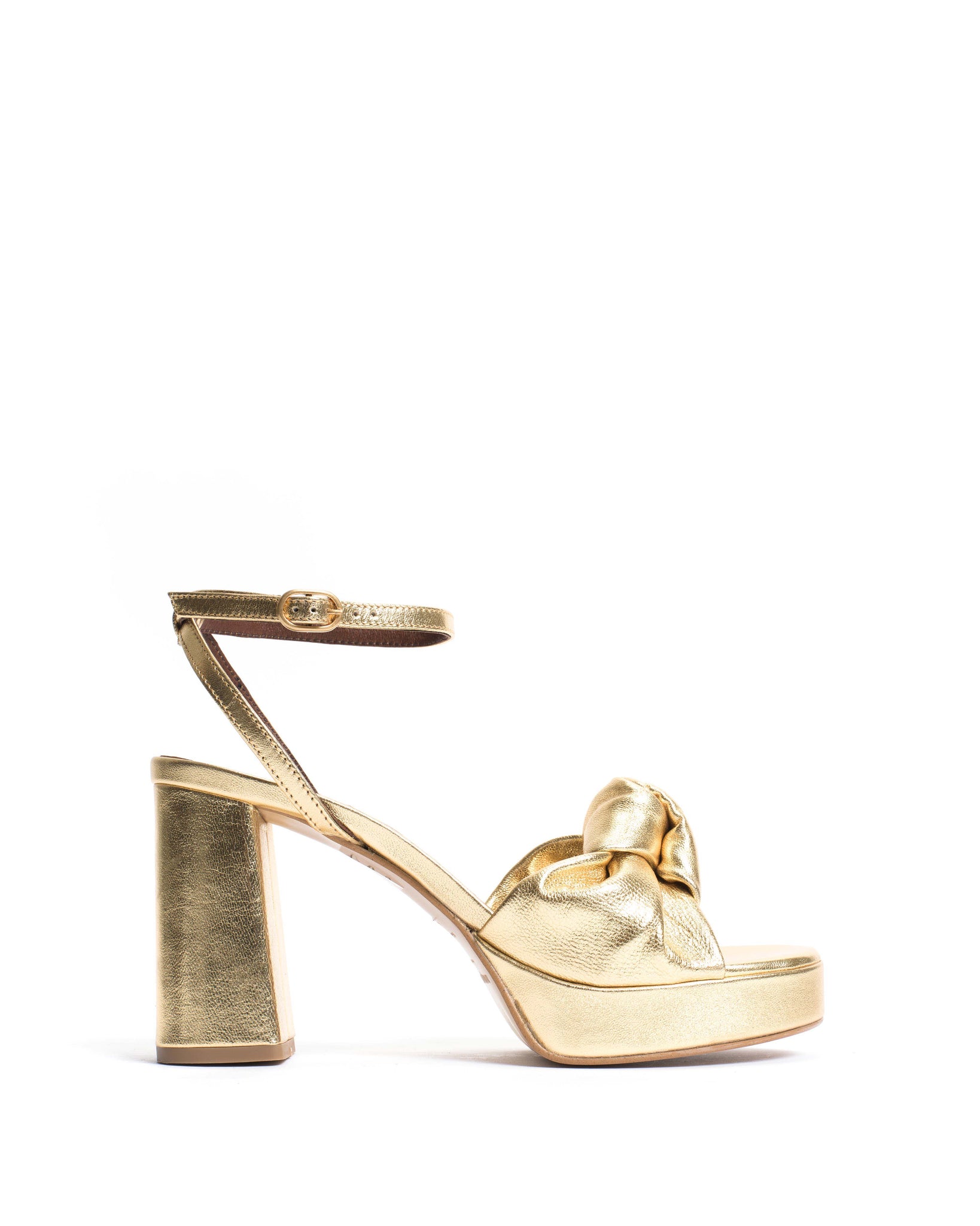Aliza 85 platform Metallic goat Gold