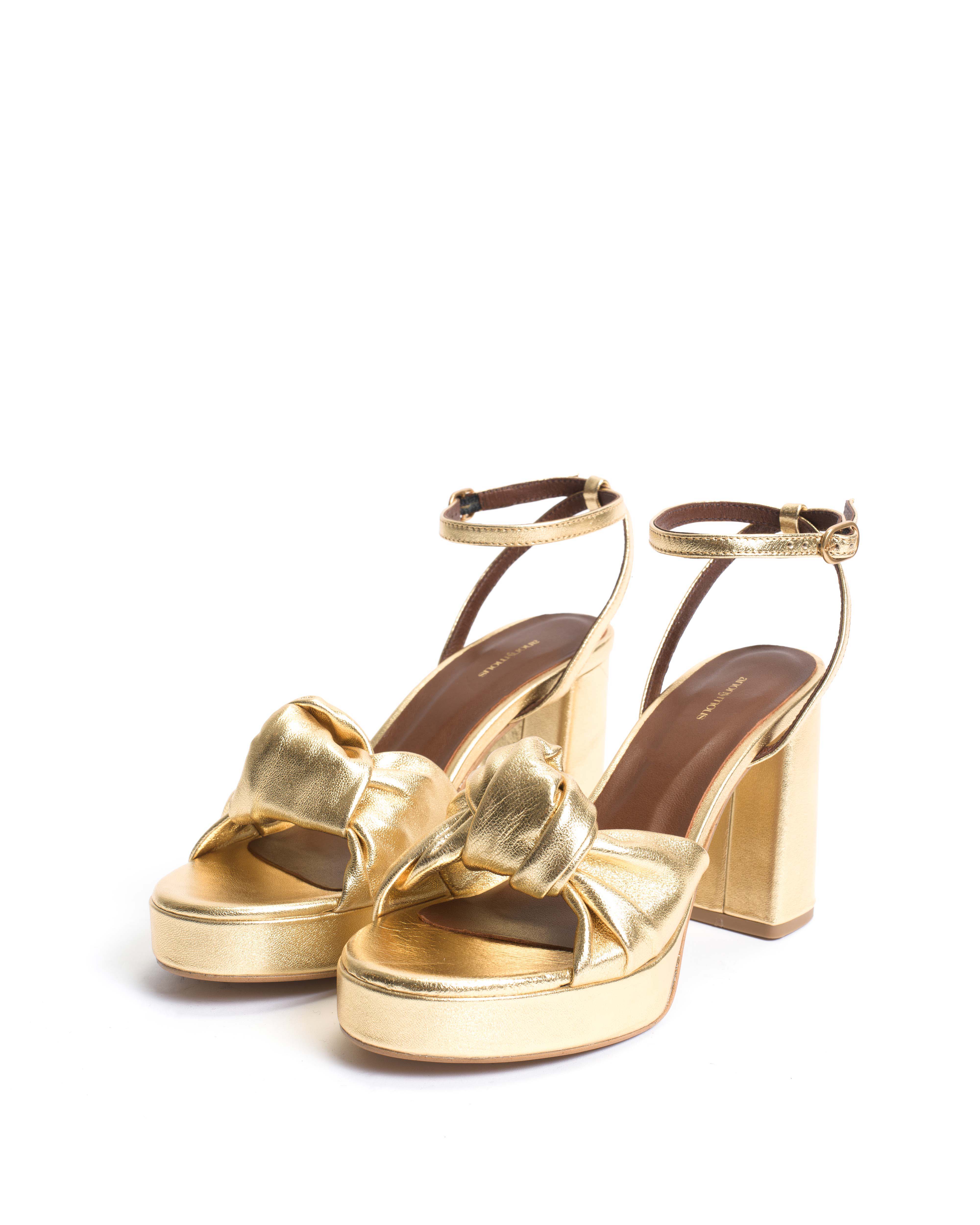 Aliza 85 platform Metallic goat Gold