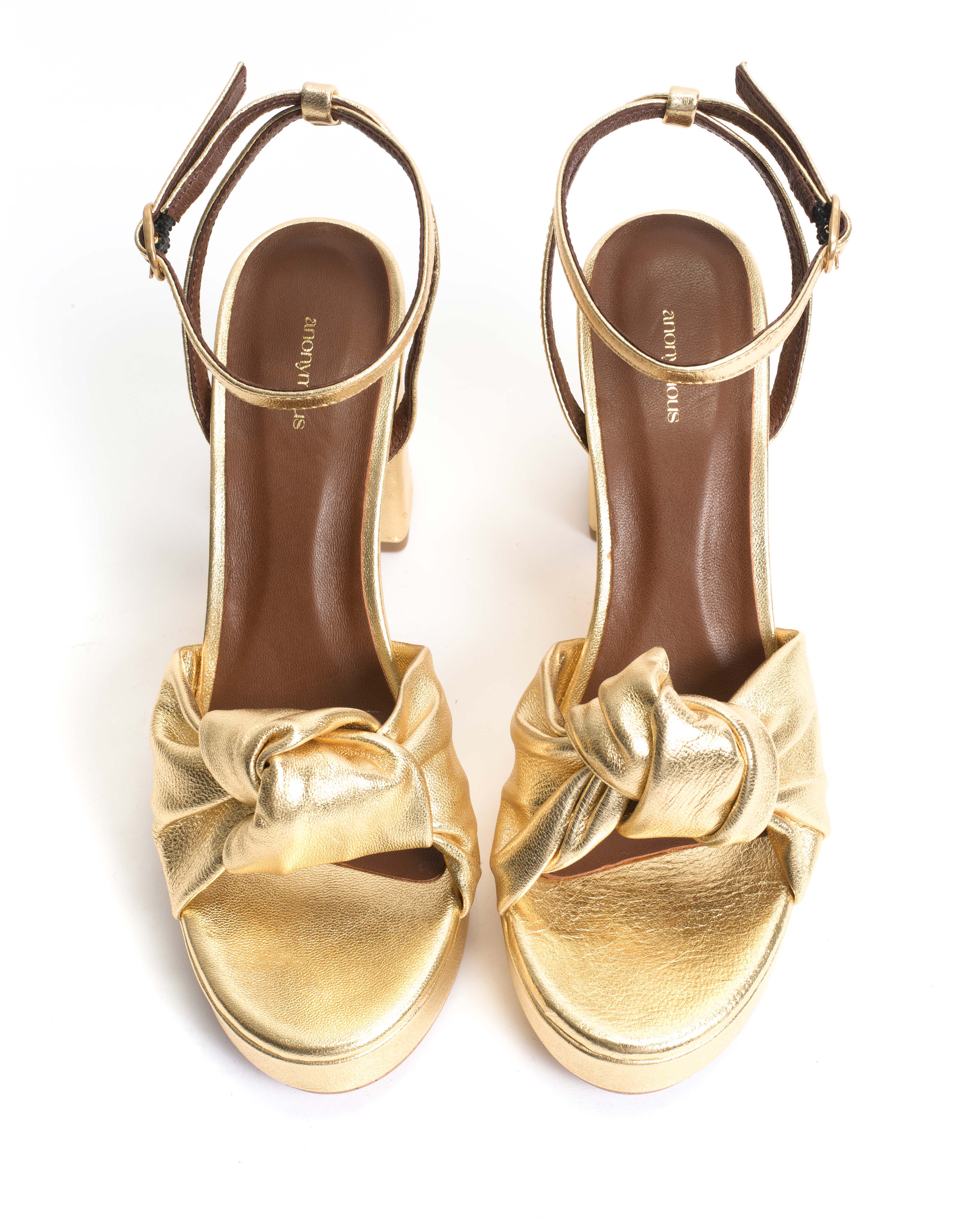 Aliza 85 platform Metallic goat Gold