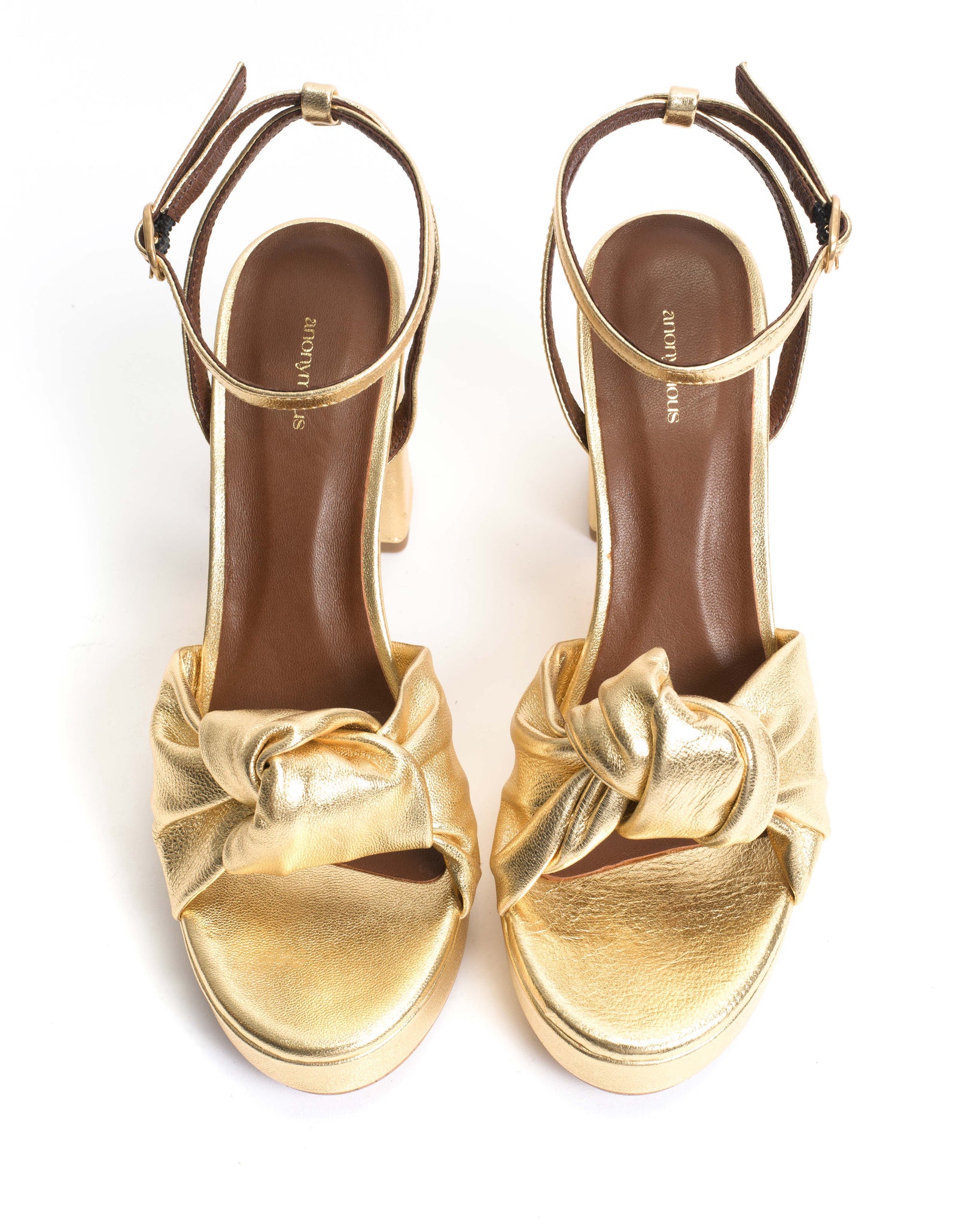 Aliza 85 platform Metallic goat Gold