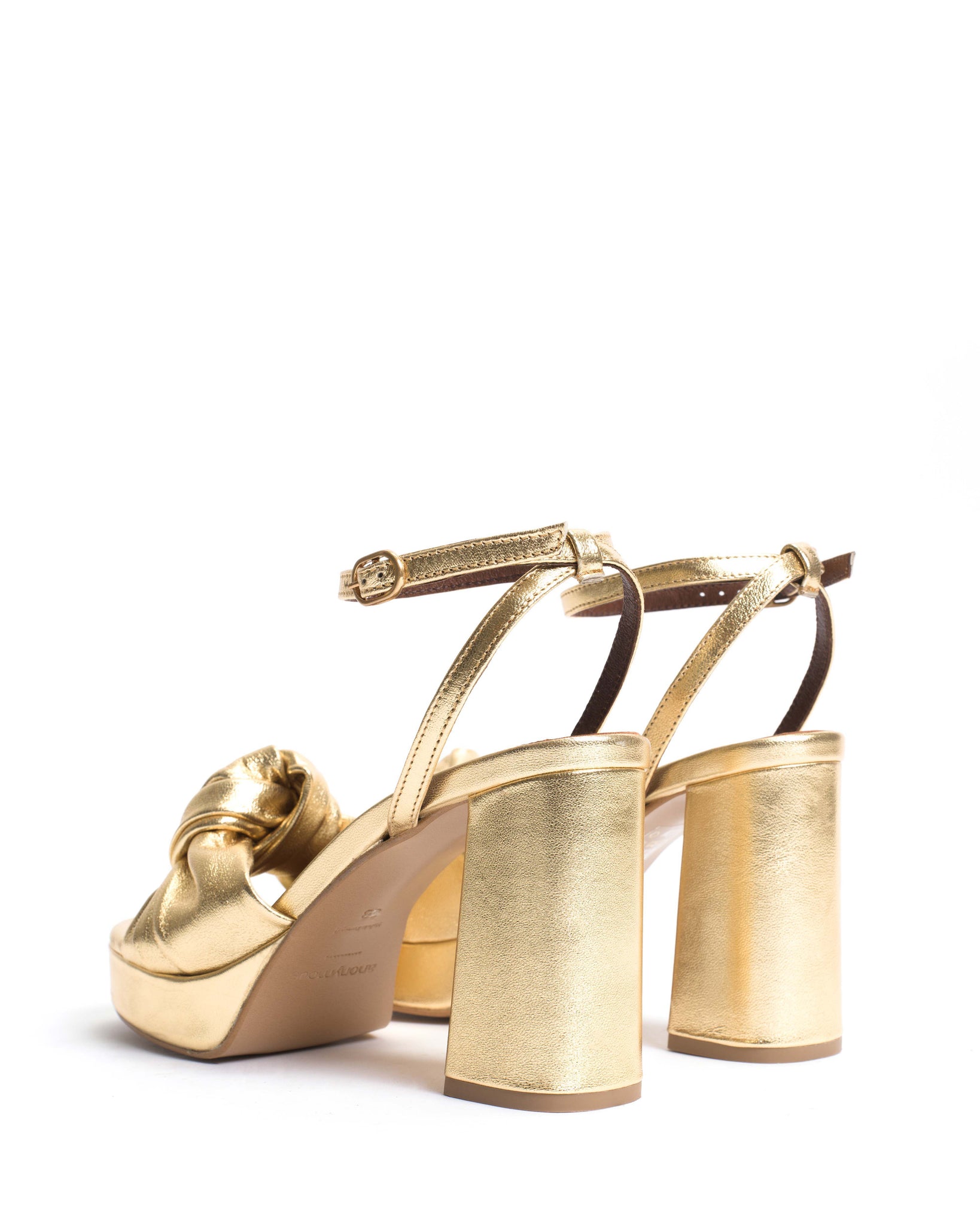 Aliza 85 platform Metallic goat Gold