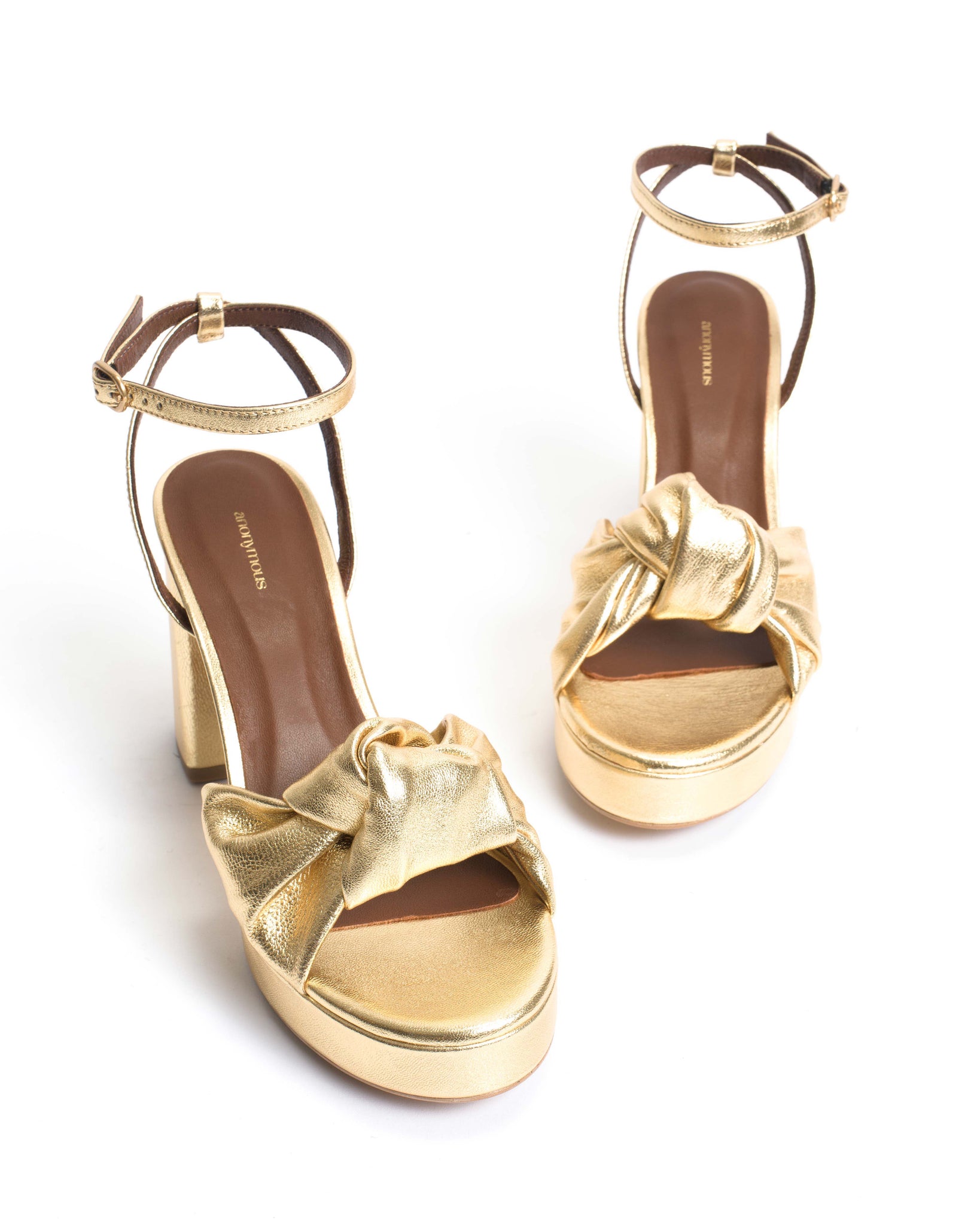 Aliza 85 platform Metallic goat Gold
