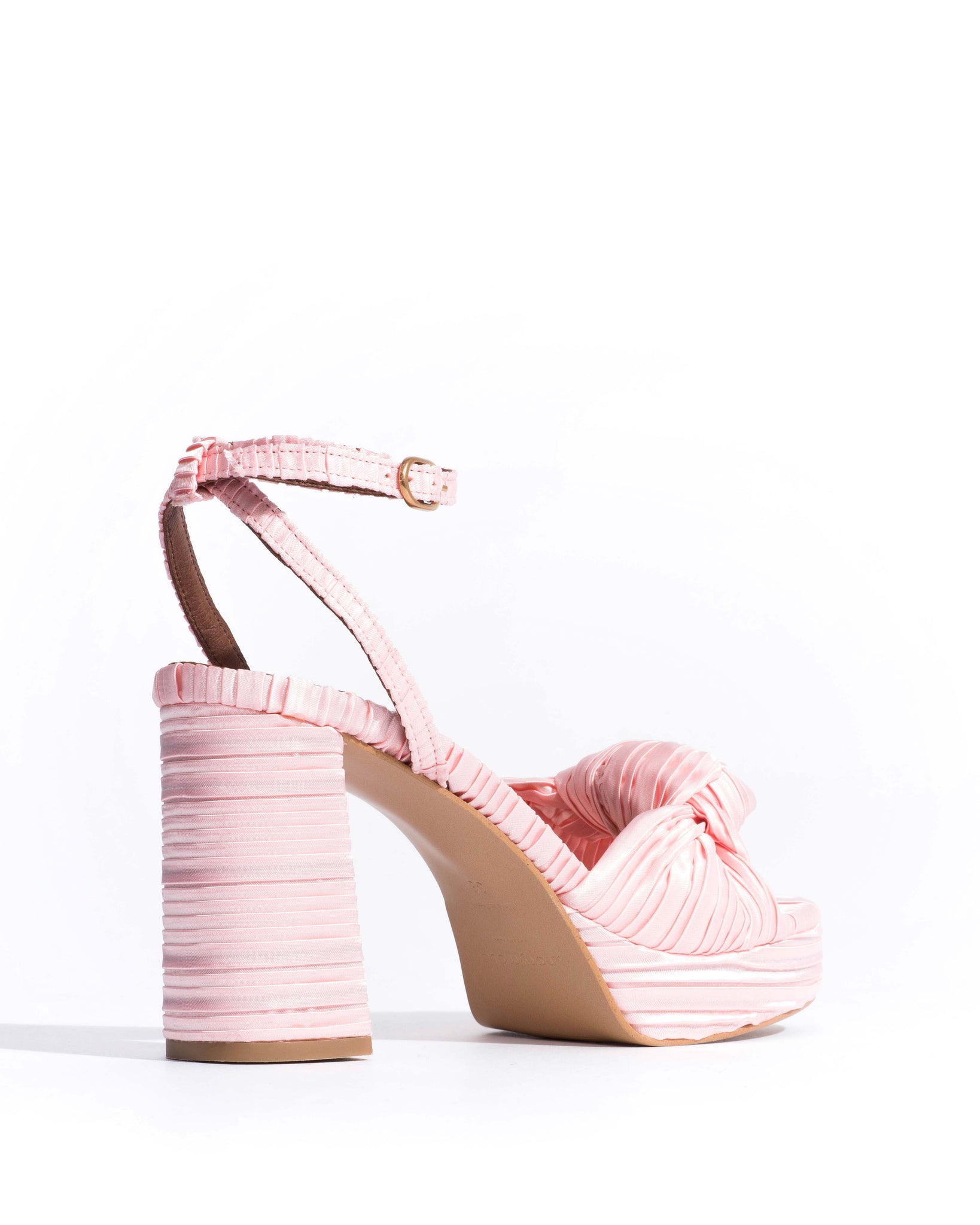 Aliza 85 platform Pleated satin Dreamy pink