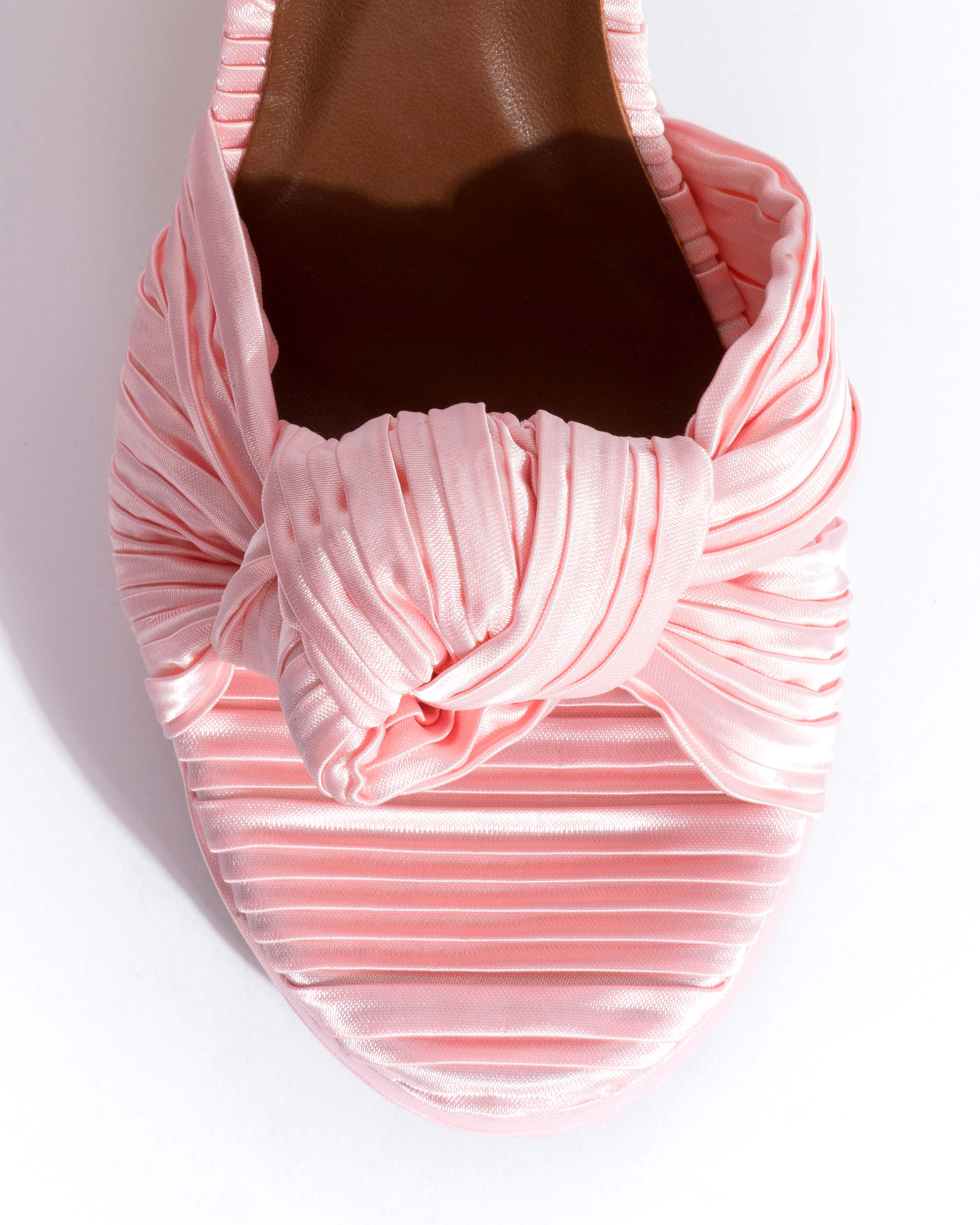 Aliza 85 platform Pleated satin Dreamy pink