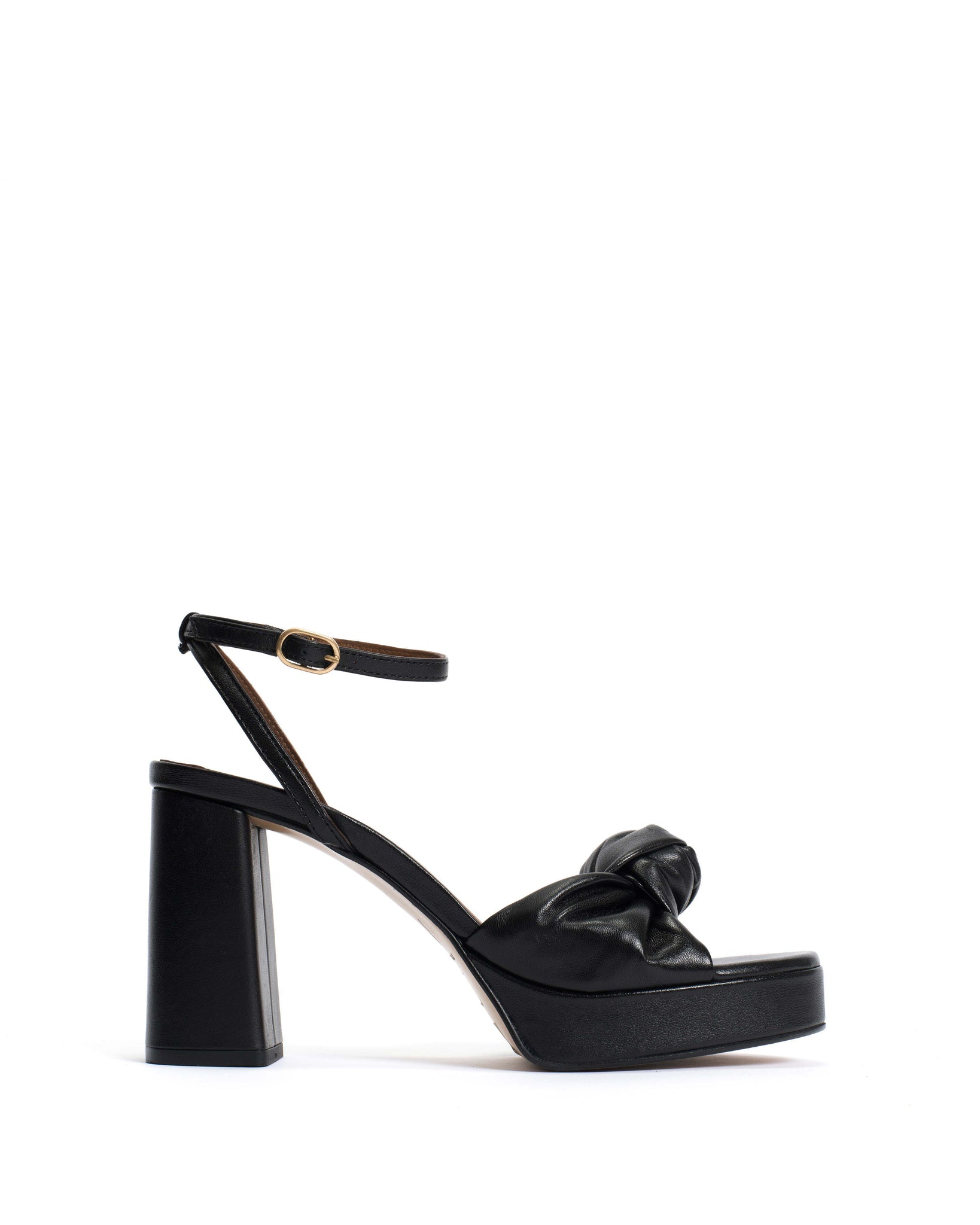 Aliza 85 platform Shiny lamb Black - Anonymous Copenhagen